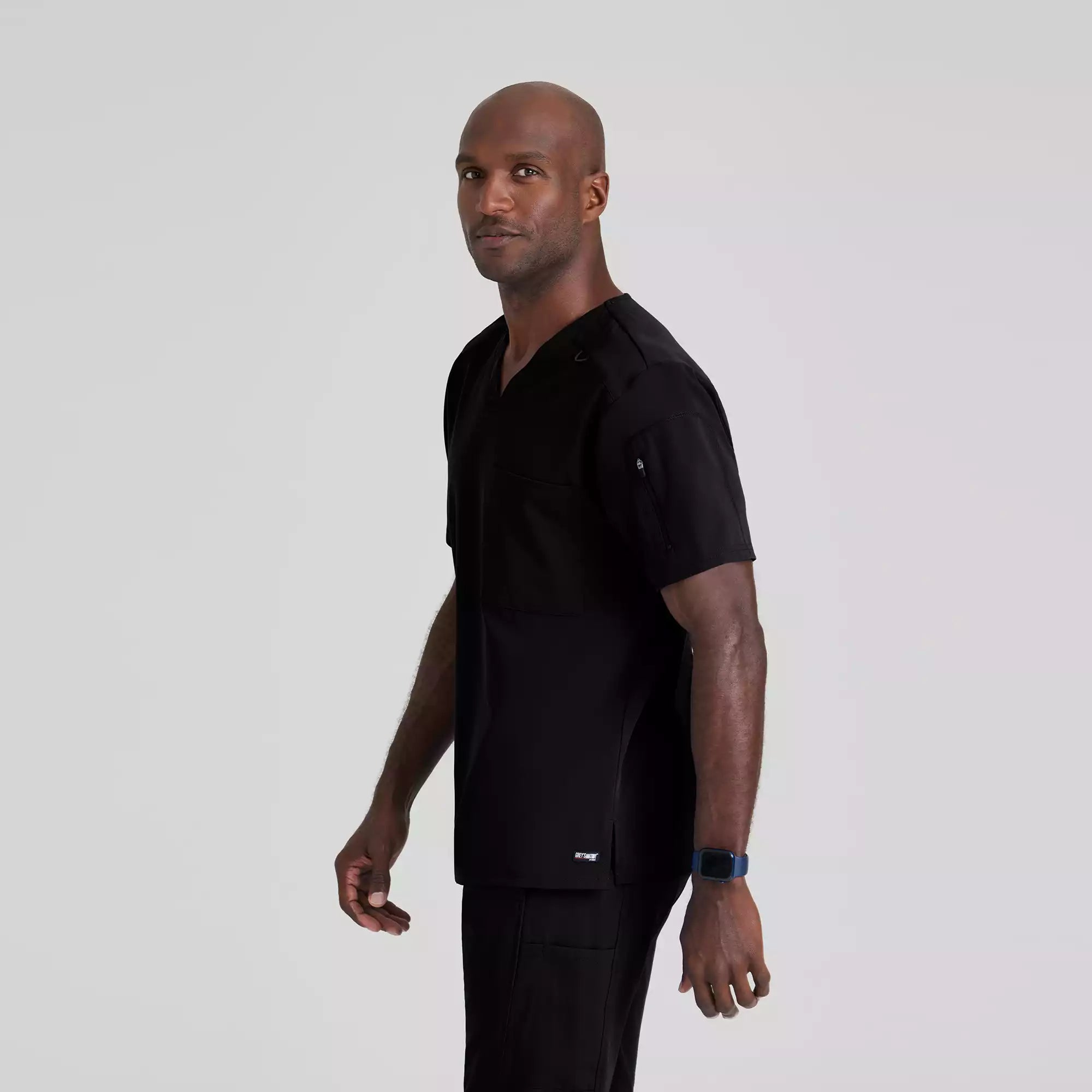 Men's Chest Pocket V-Neck Scrub Top | GRST079