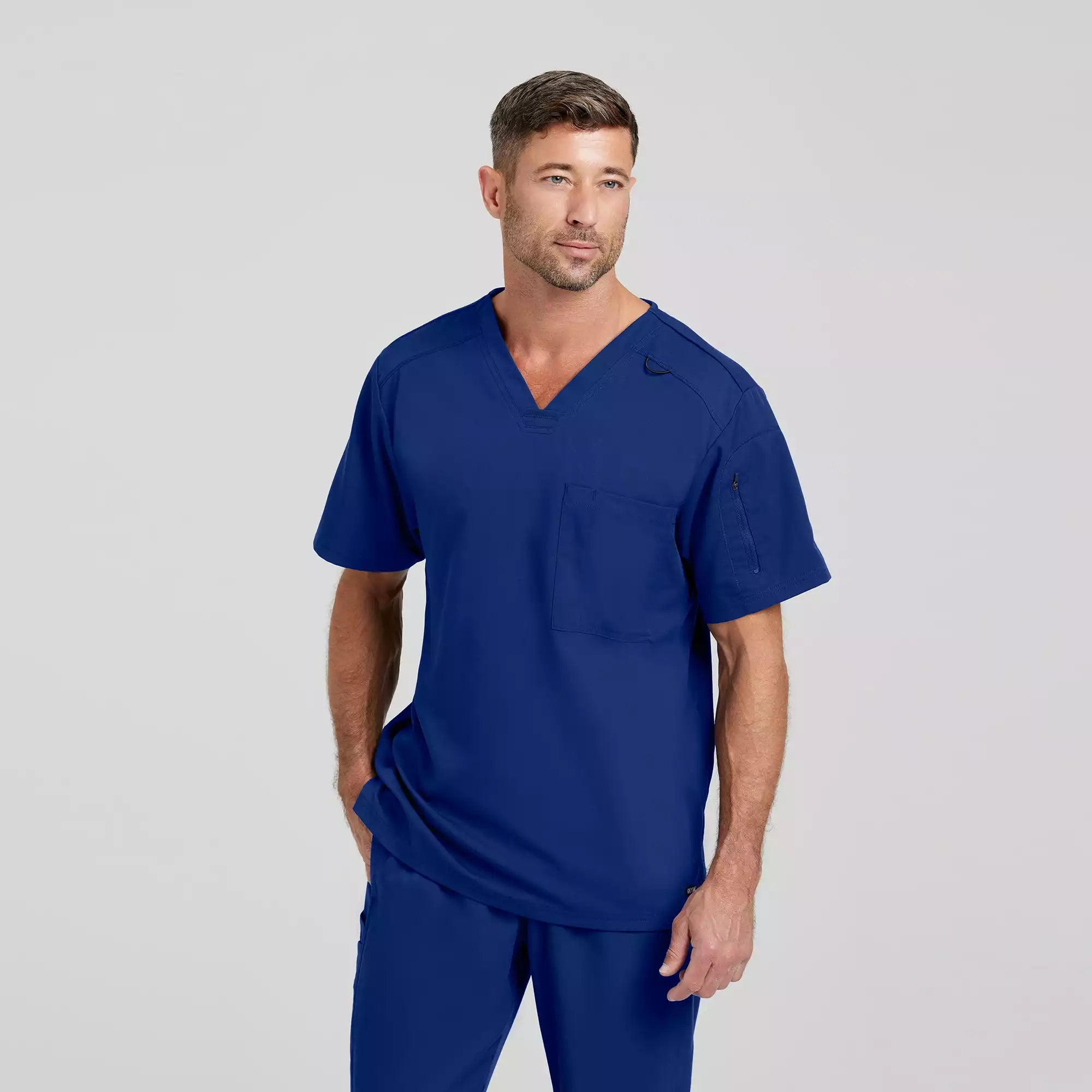 Men's Chest Pocket V-Neck Scrub Top | GRST079