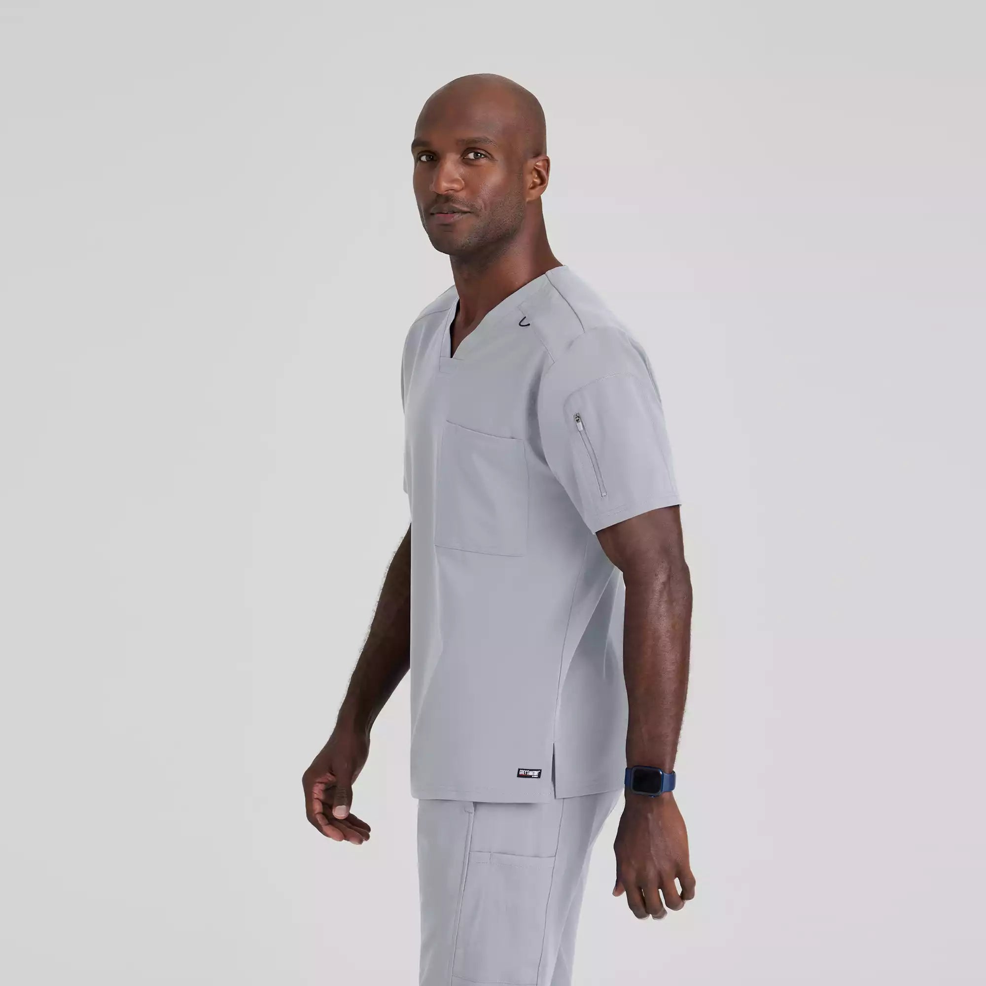 Men's Chest Pocket V-Neck Scrub Top | GRST079