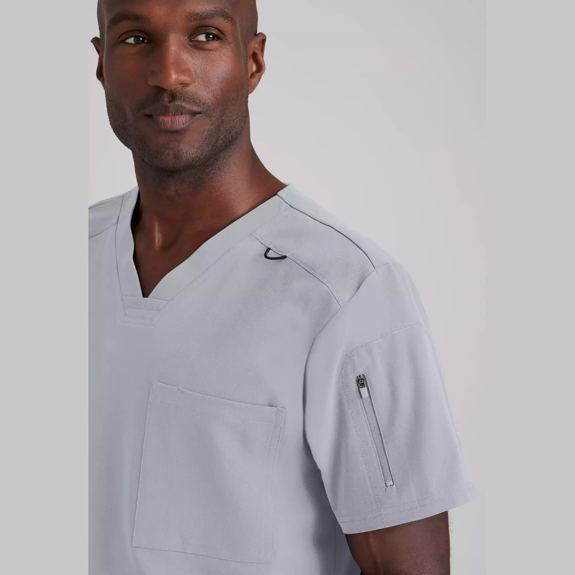 Men's Chest Pocket V-Neck Scrub Top | GRST079