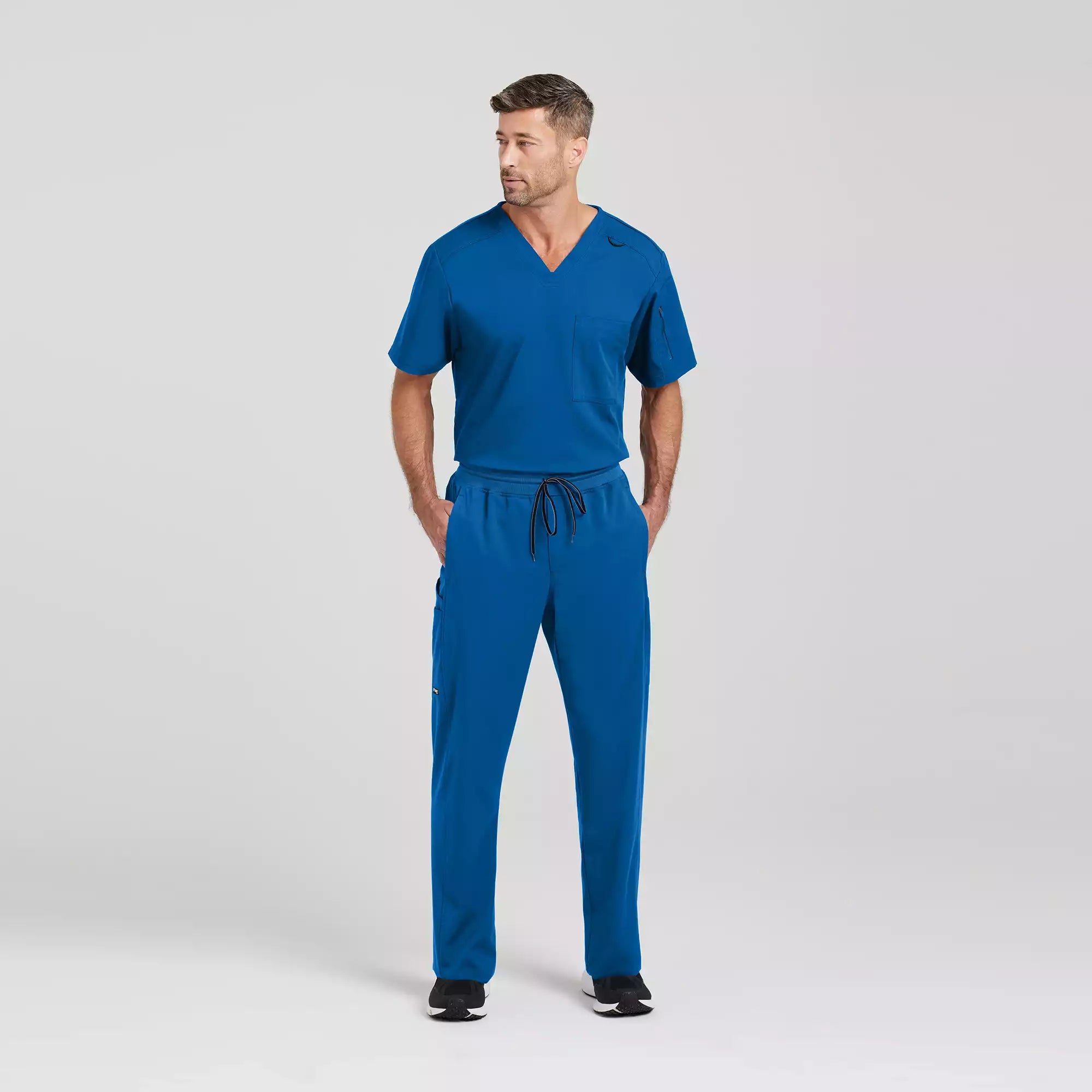 Men's Chest Pocket V-Neck Scrub Top | GRST079