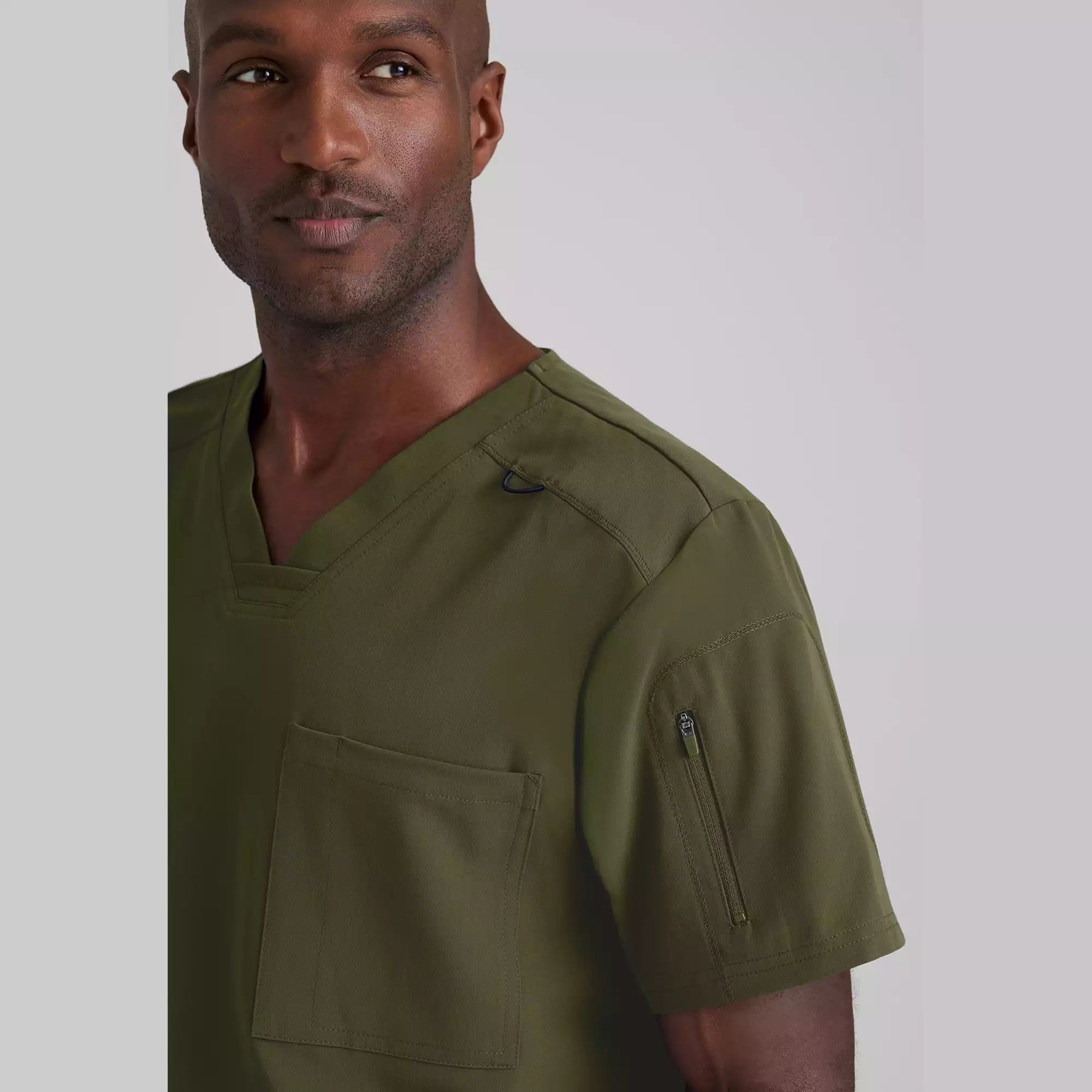 Men's Chest Pocket V-Neck Scrub Top | GRST079