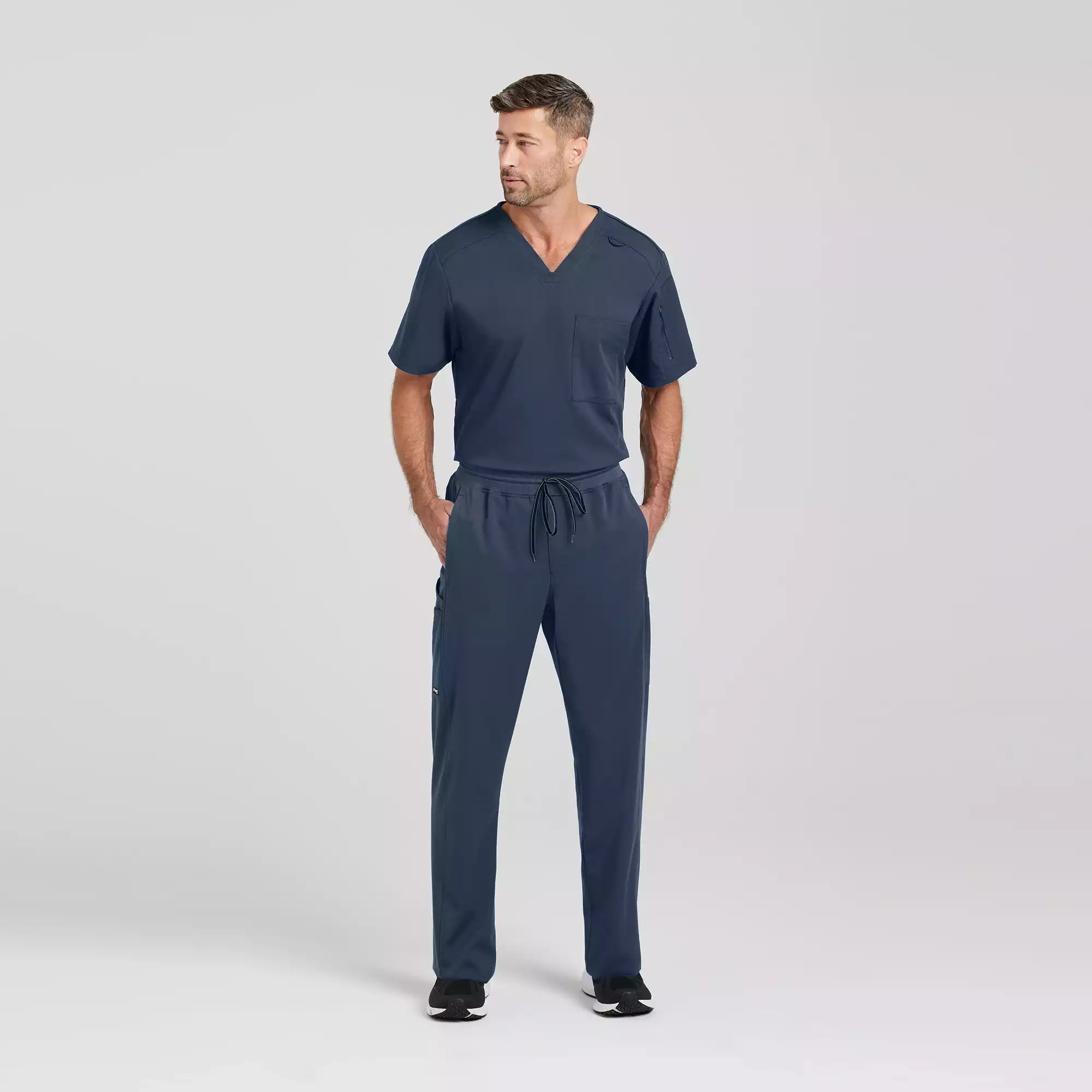 Men's Chest Pocket V-Neck Scrub Top | GRST079