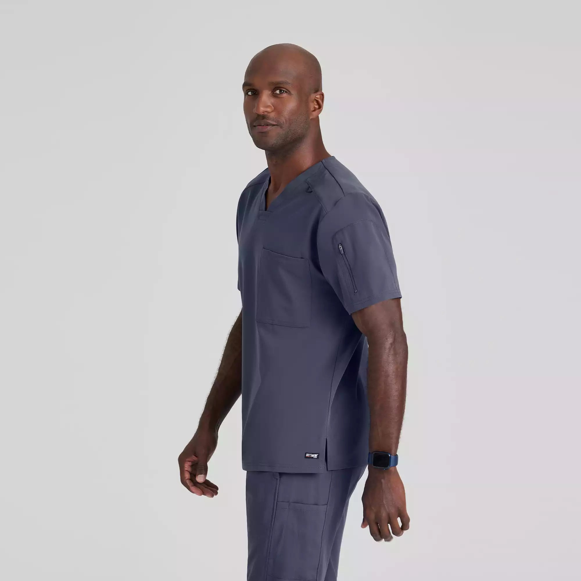 Men's Chest Pocket V-Neck Scrub Top | GRST079