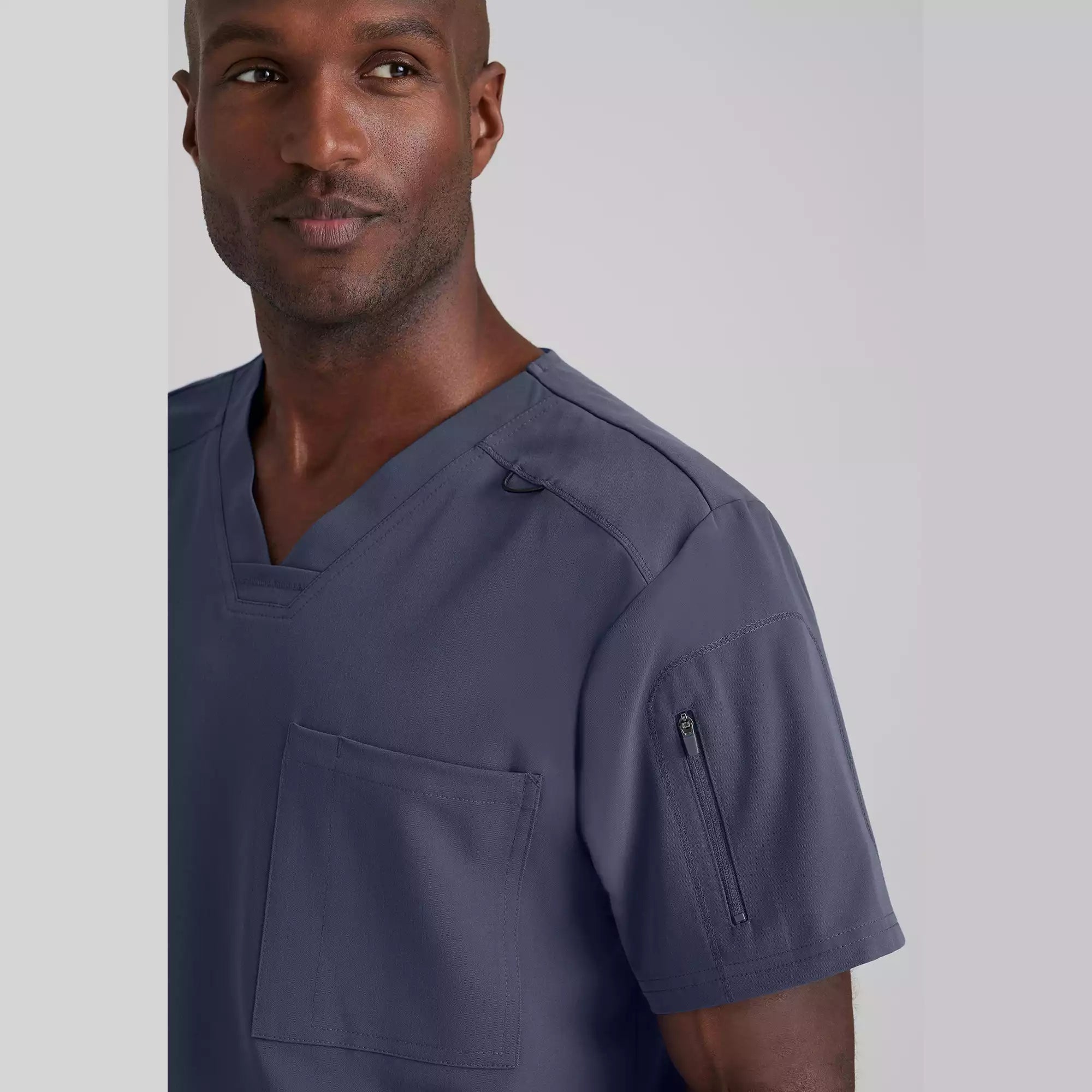 Men's Chest Pocket V-Neck Scrub Top | GRST079