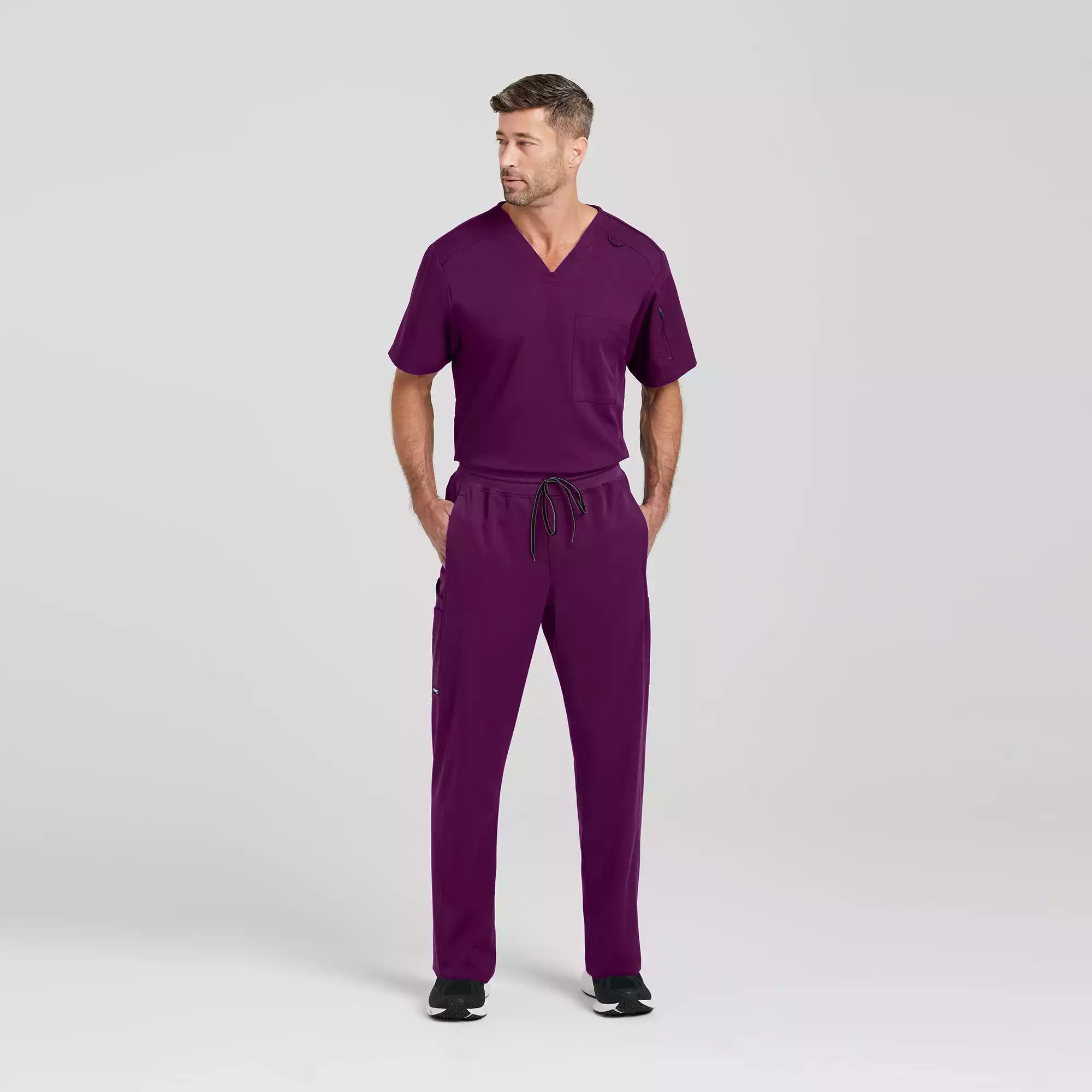 Men's Chest Pocket V-Neck Scrub Top | GRST079