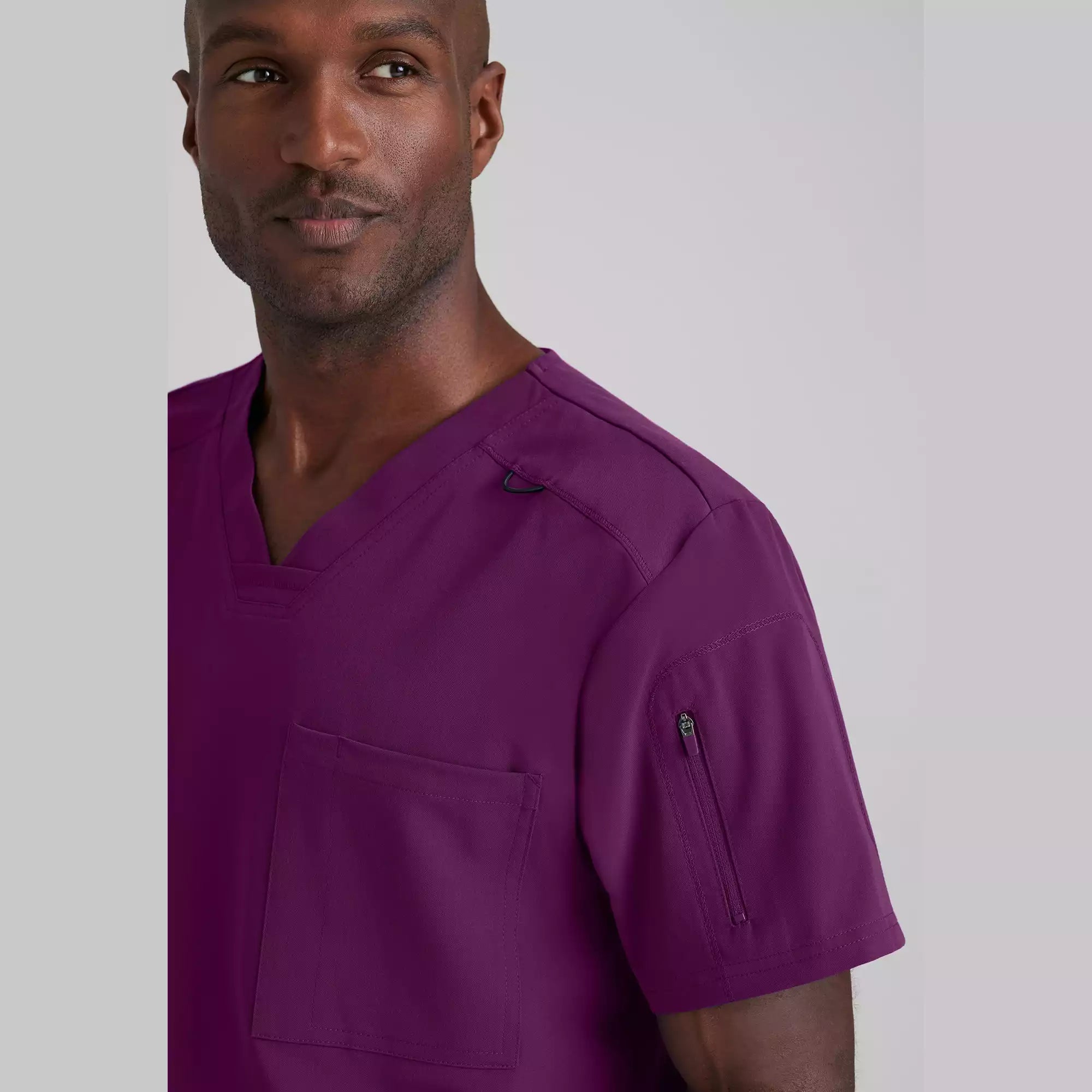 Men's Chest Pocket V-Neck Scrub Top | GRST079