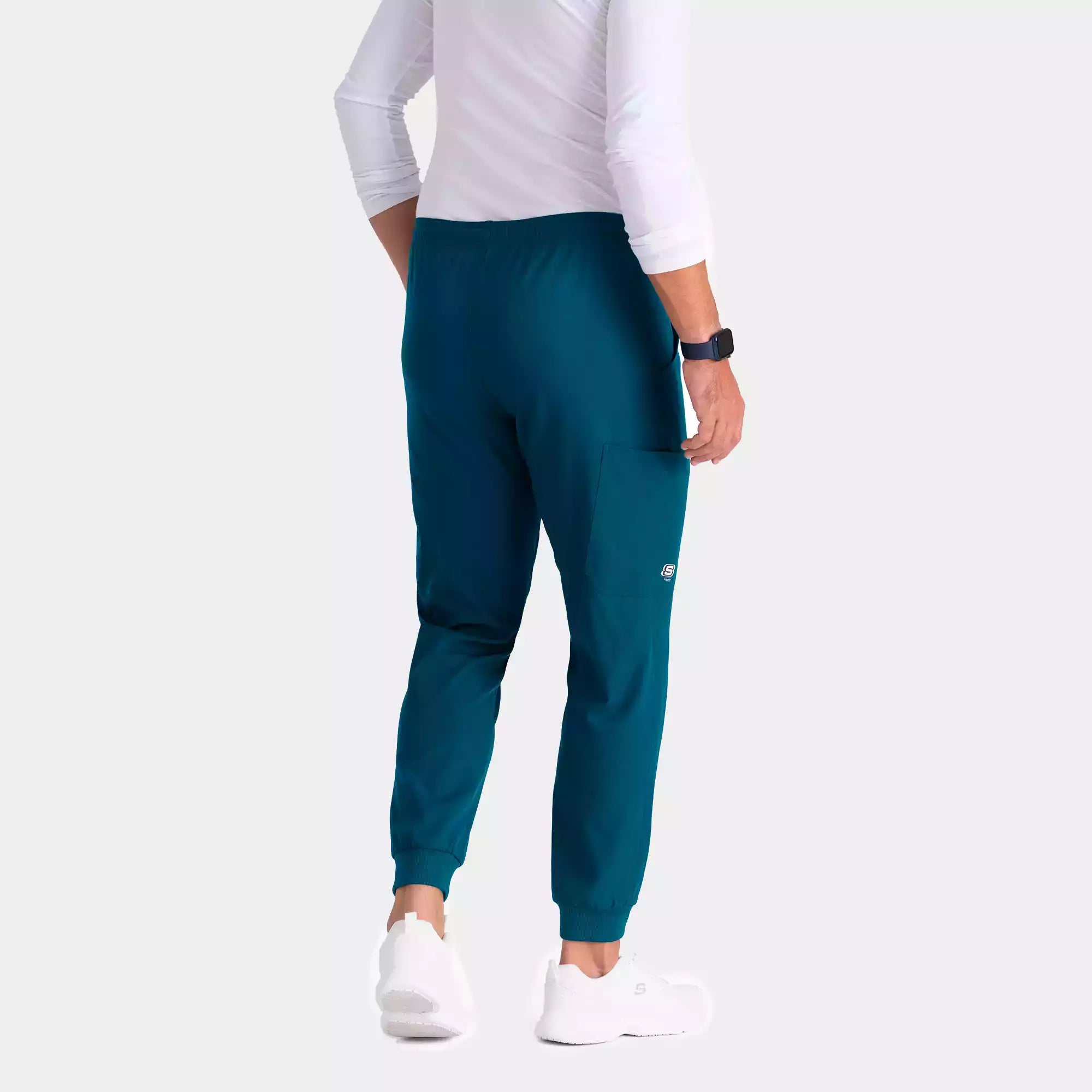 Men's Jogger Scrub Pant with Drawstring Elastic Waistband and Cargo Pocket | SKP572