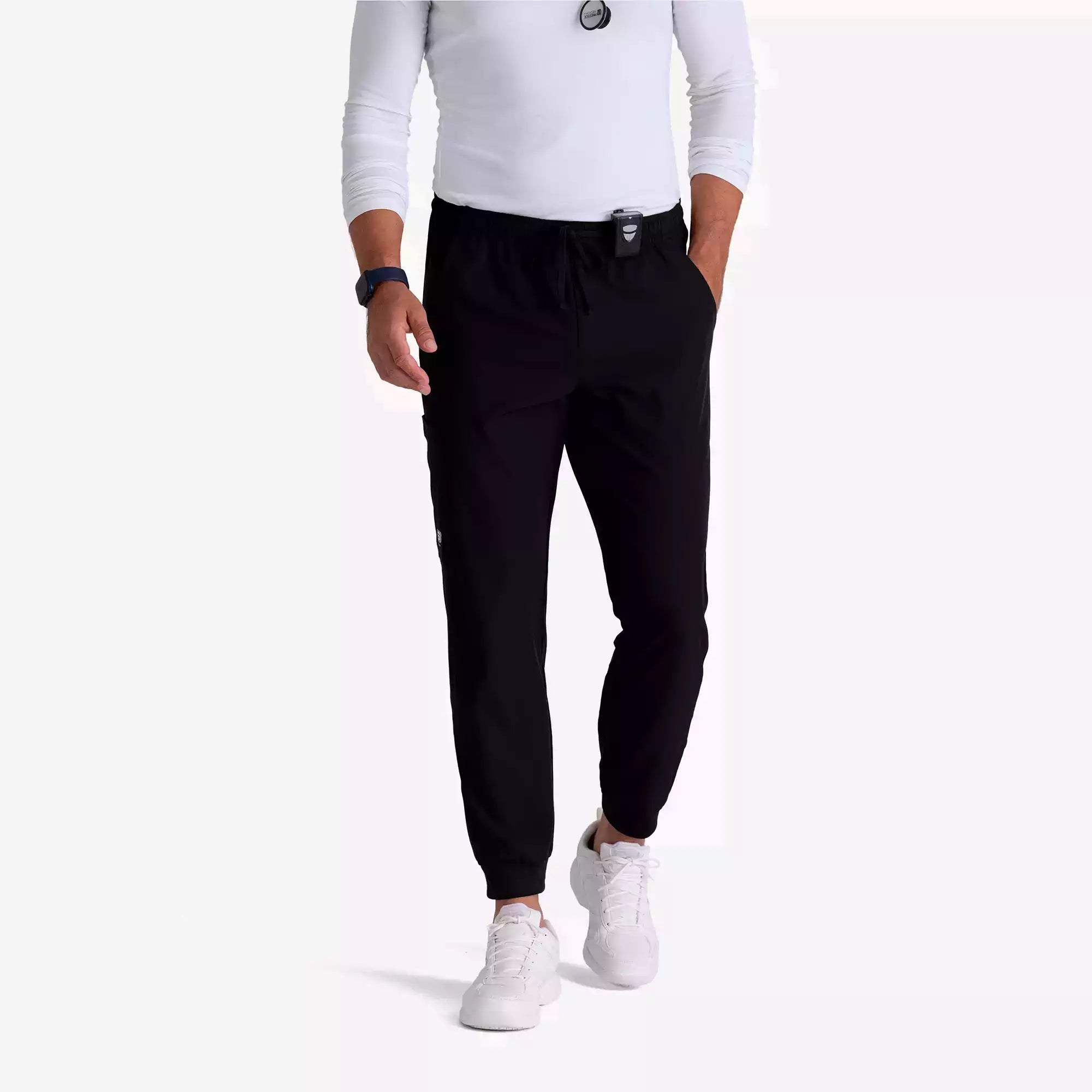 Men's Jogger Scrub Pant with Drawstring Elastic Waistband and Cargo Pocket | SKP572