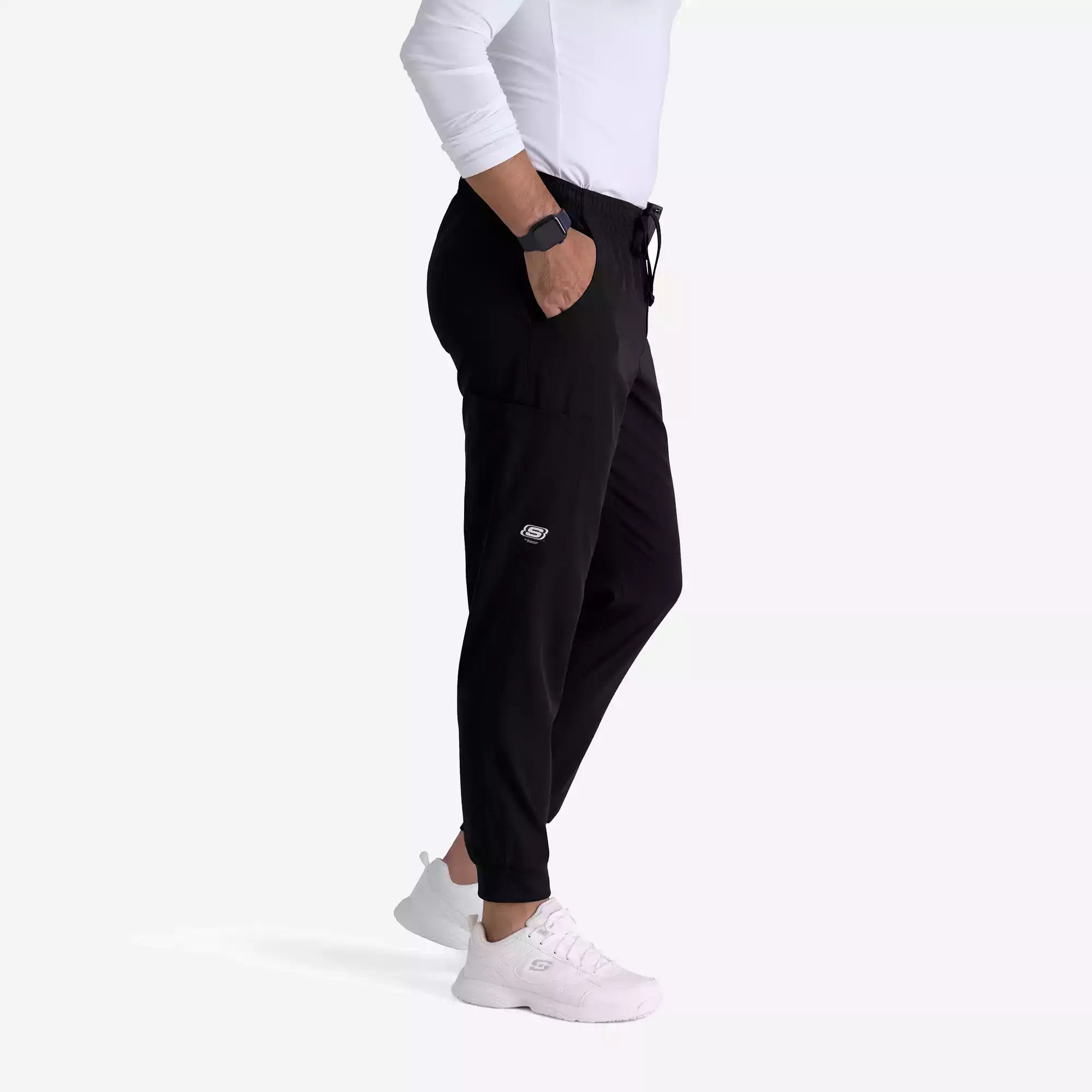 Men's Jogger Scrub Pant with Drawstring Elastic Waistband and Cargo Pocket | SKP572