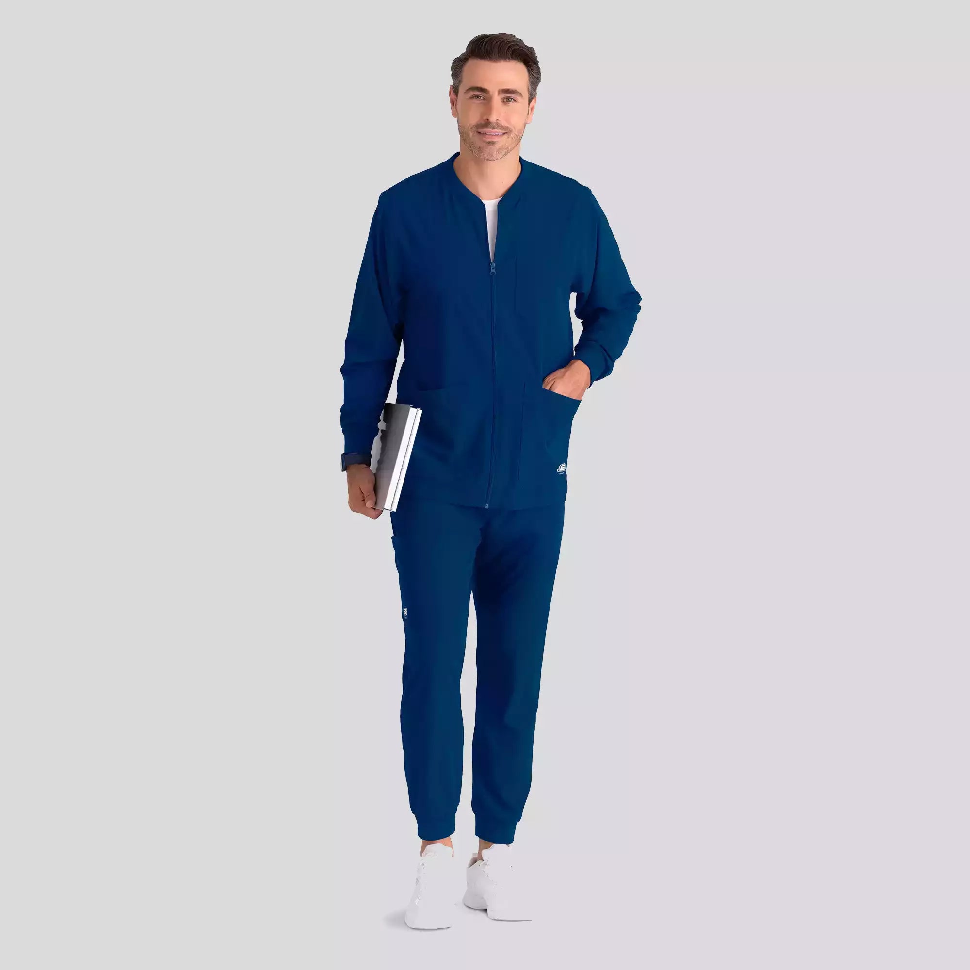Men's Jogger Scrub Pant with Drawstring Elastic Waistband and Cargo Pocket | SKP572