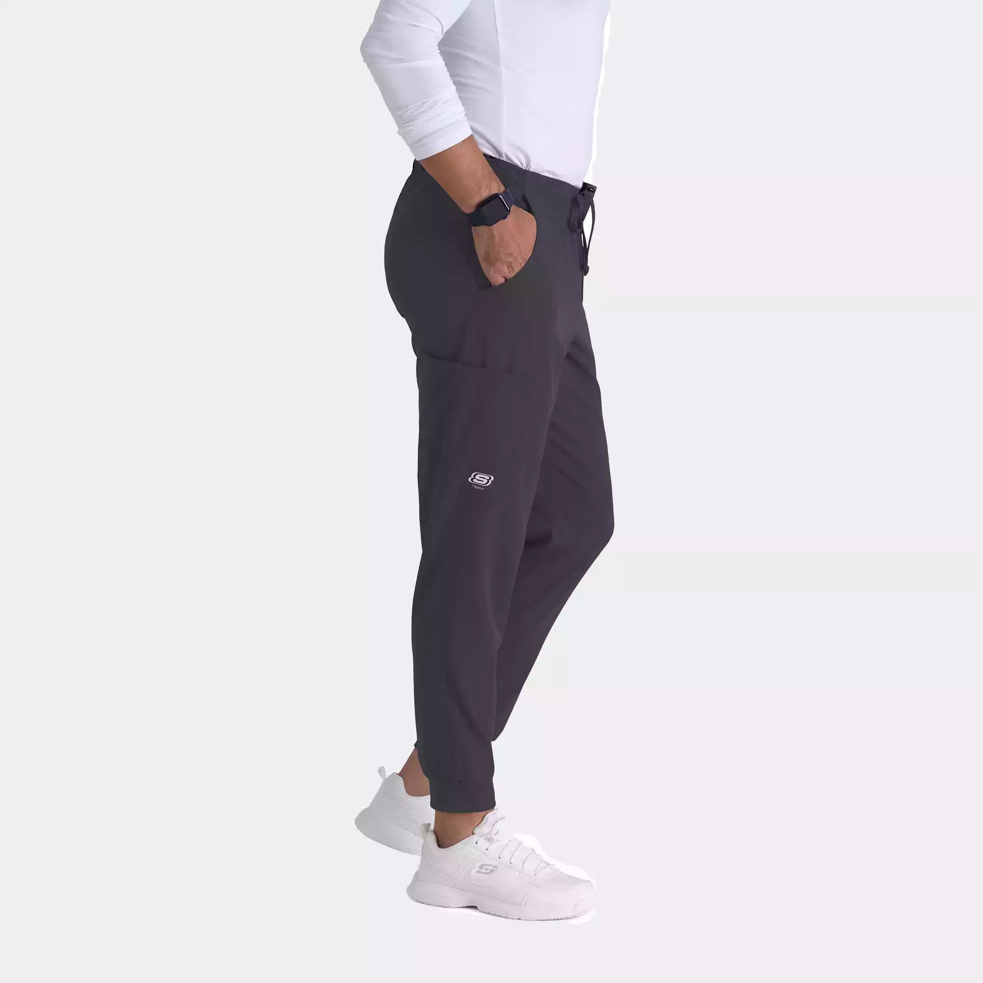 Men's Jogger Scrub Pant with Drawstring Elastic Waistband and Cargo Pocket | SKP572