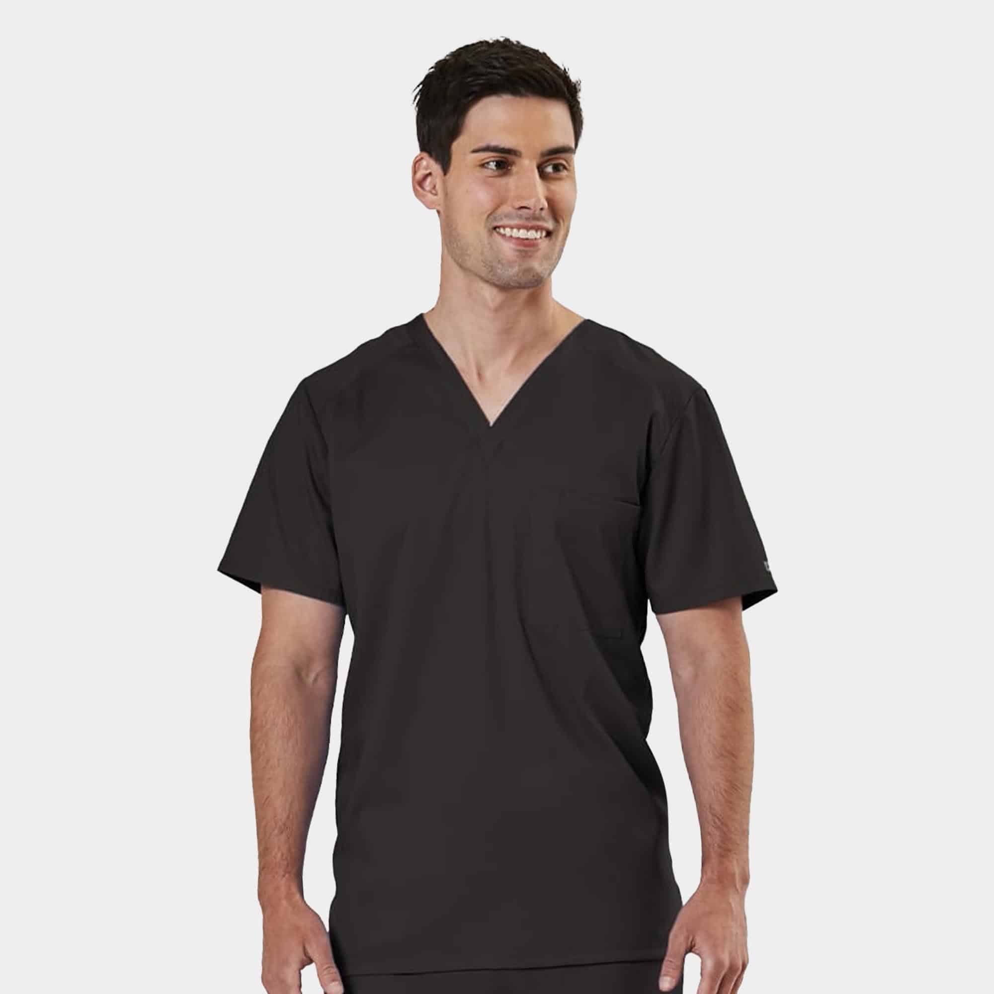 Men's Mesh Panel V-Neck Top | 2851