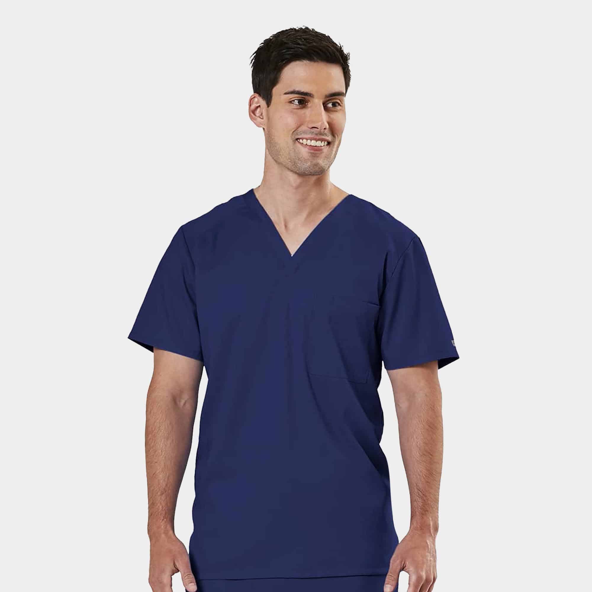 Men's Mesh Panel V-Neck Top | 2851