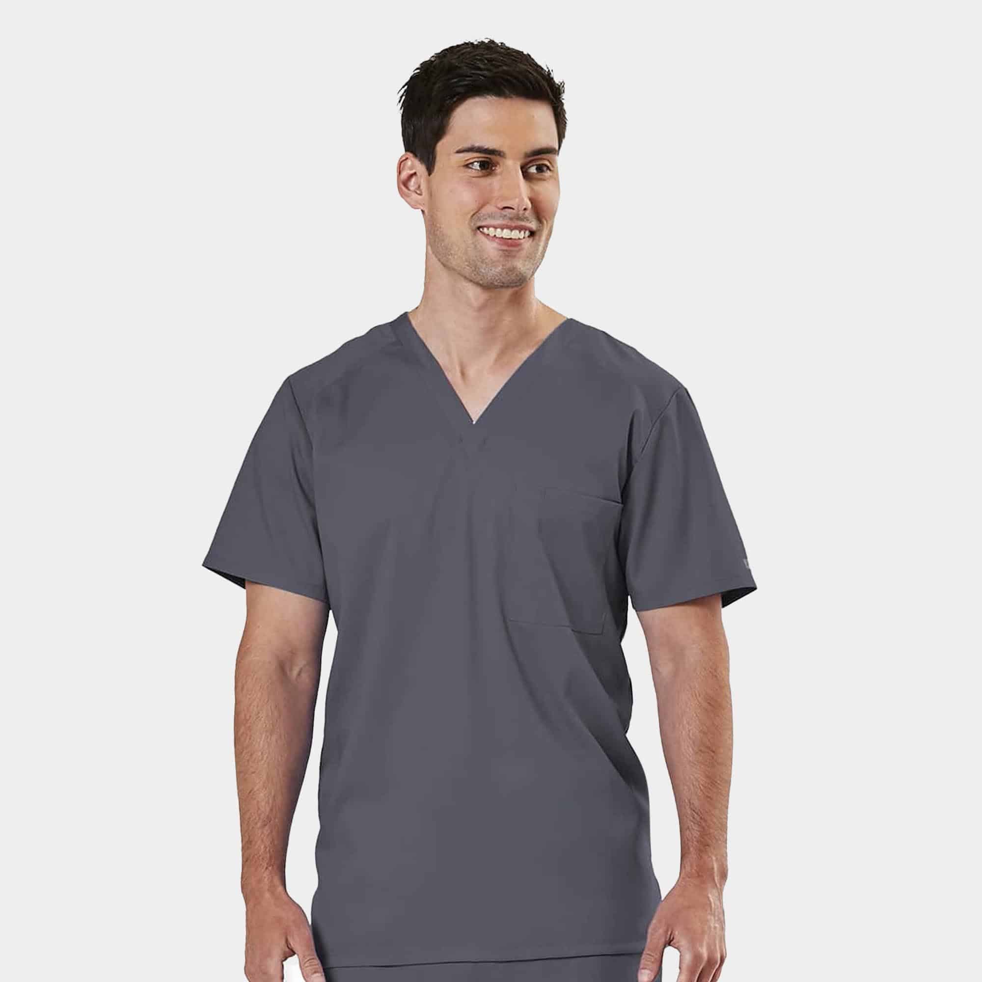 Men's Mesh Panel V-Neck Top | 2851