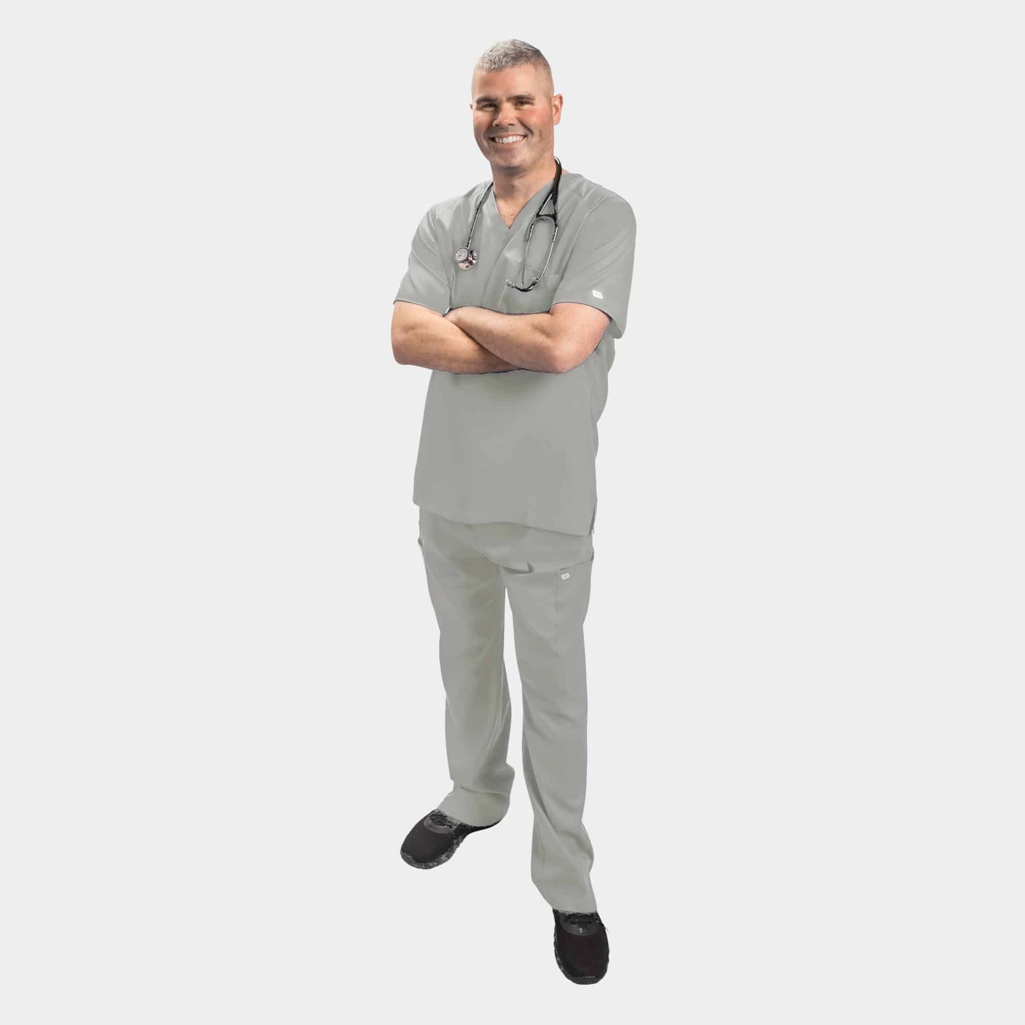 Men's Mesh Panel V-Neck Top | 2851