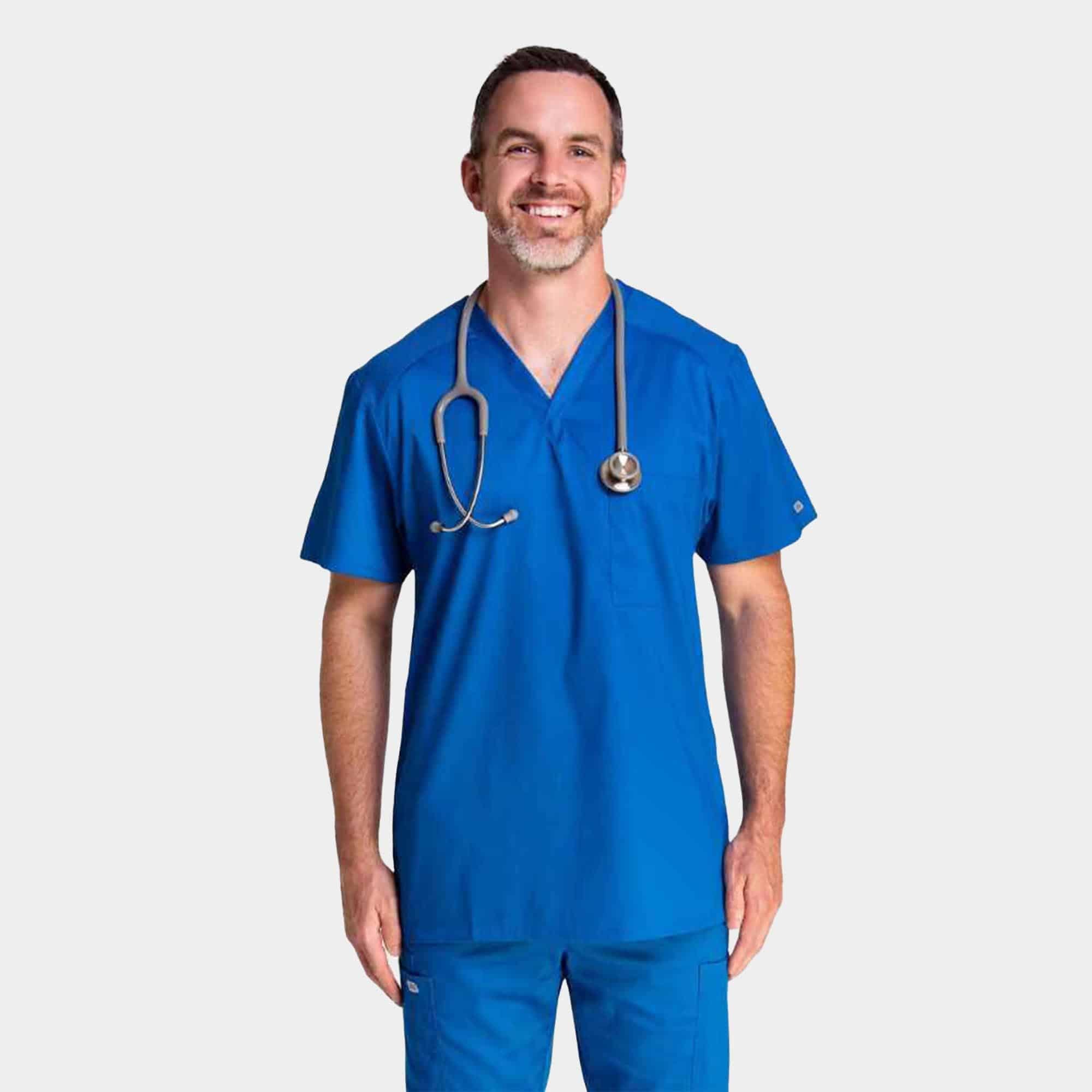 Men's Mesh Panel V-Neck Top | 2851
