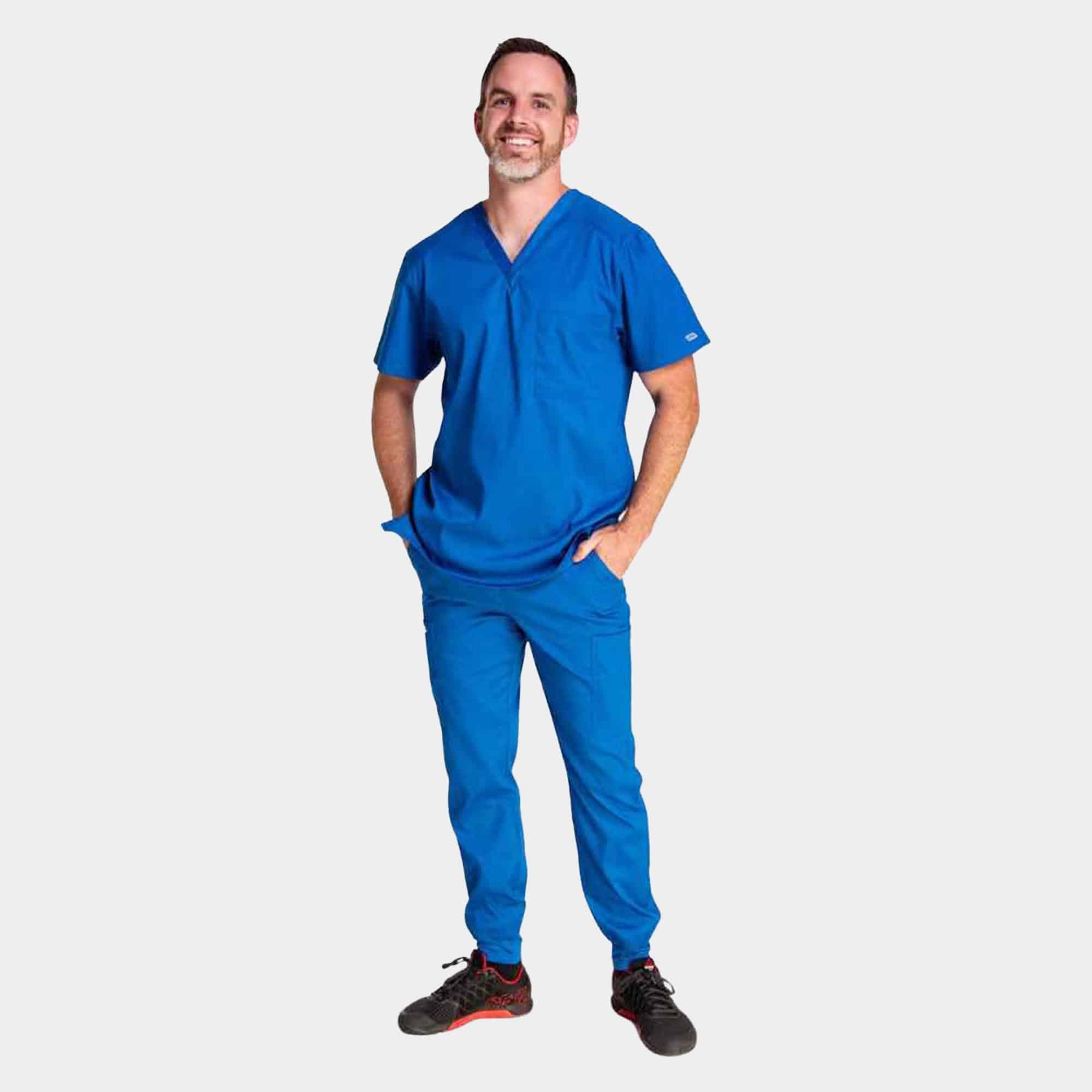 Men's Mesh Panel V-Neck Top | 2851
