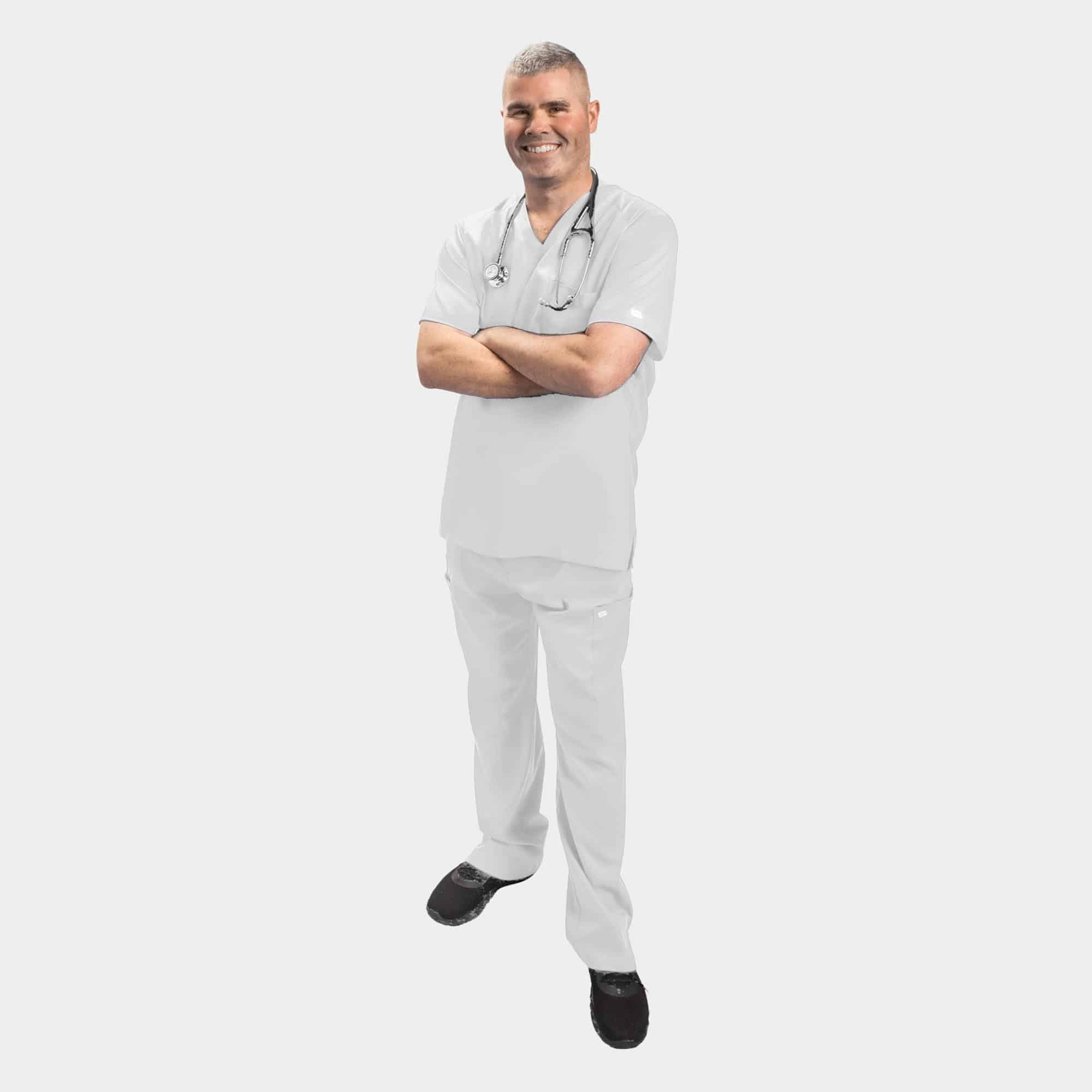 Men's Mesh Panel V-Neck Top | 2851