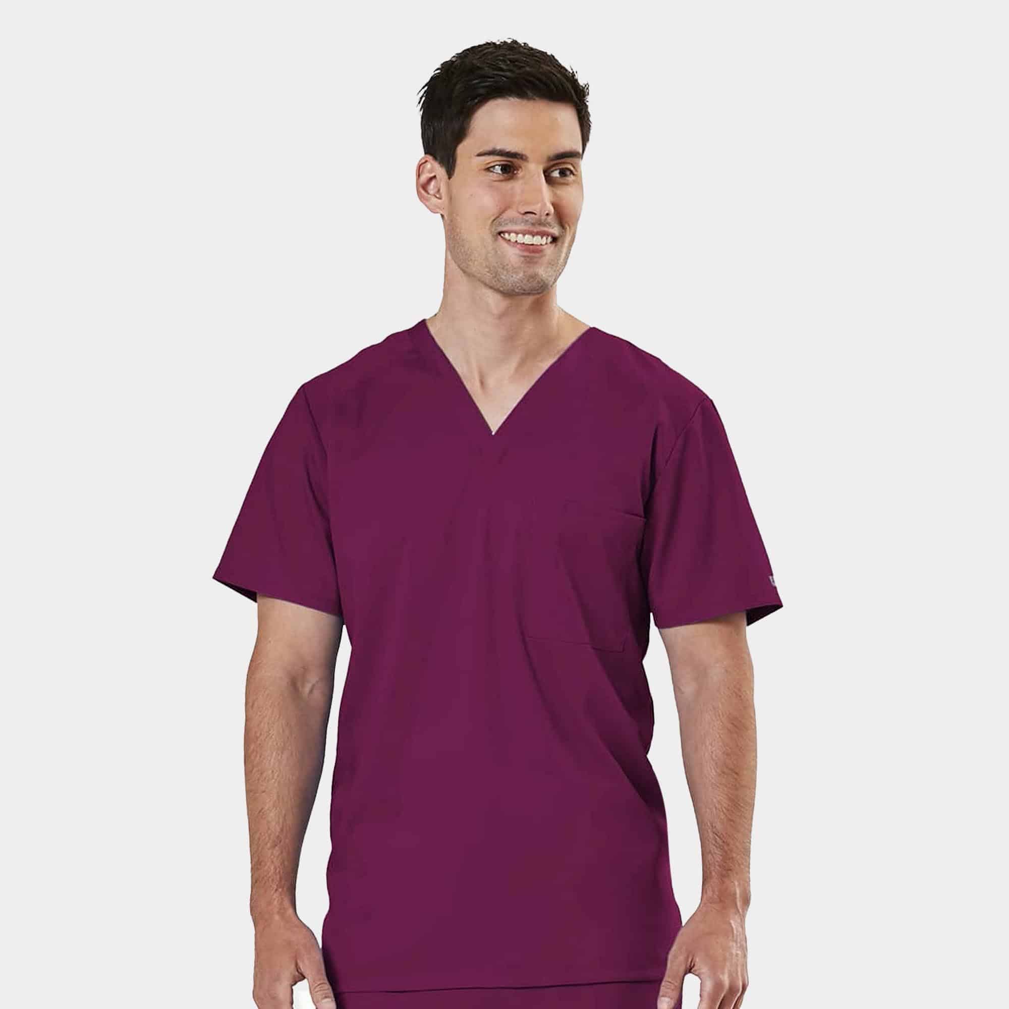 Men's Mesh Panel V-Neck Top | 2851
