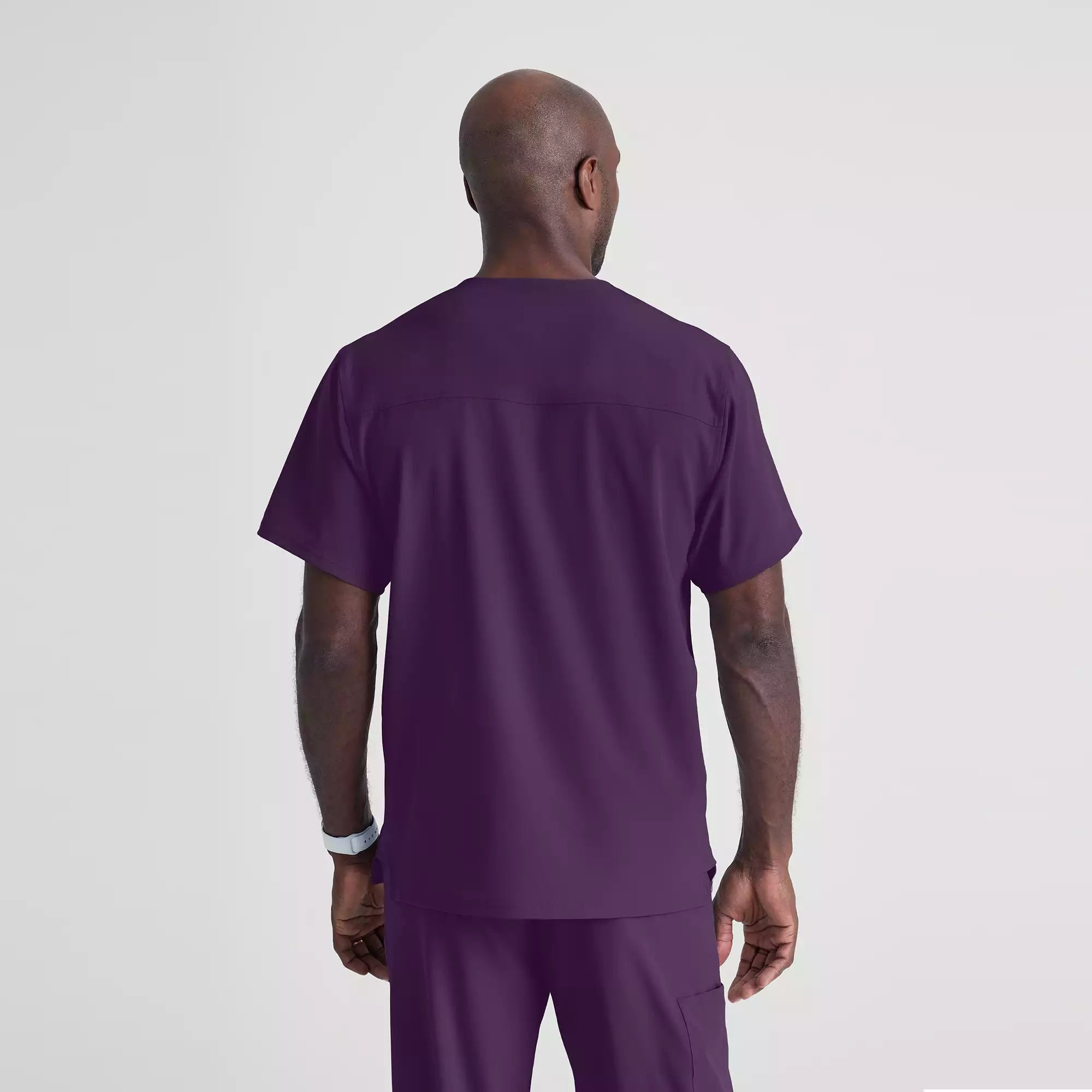 Men's V-Neck Cargo Pocket Scrub Top | SK0112