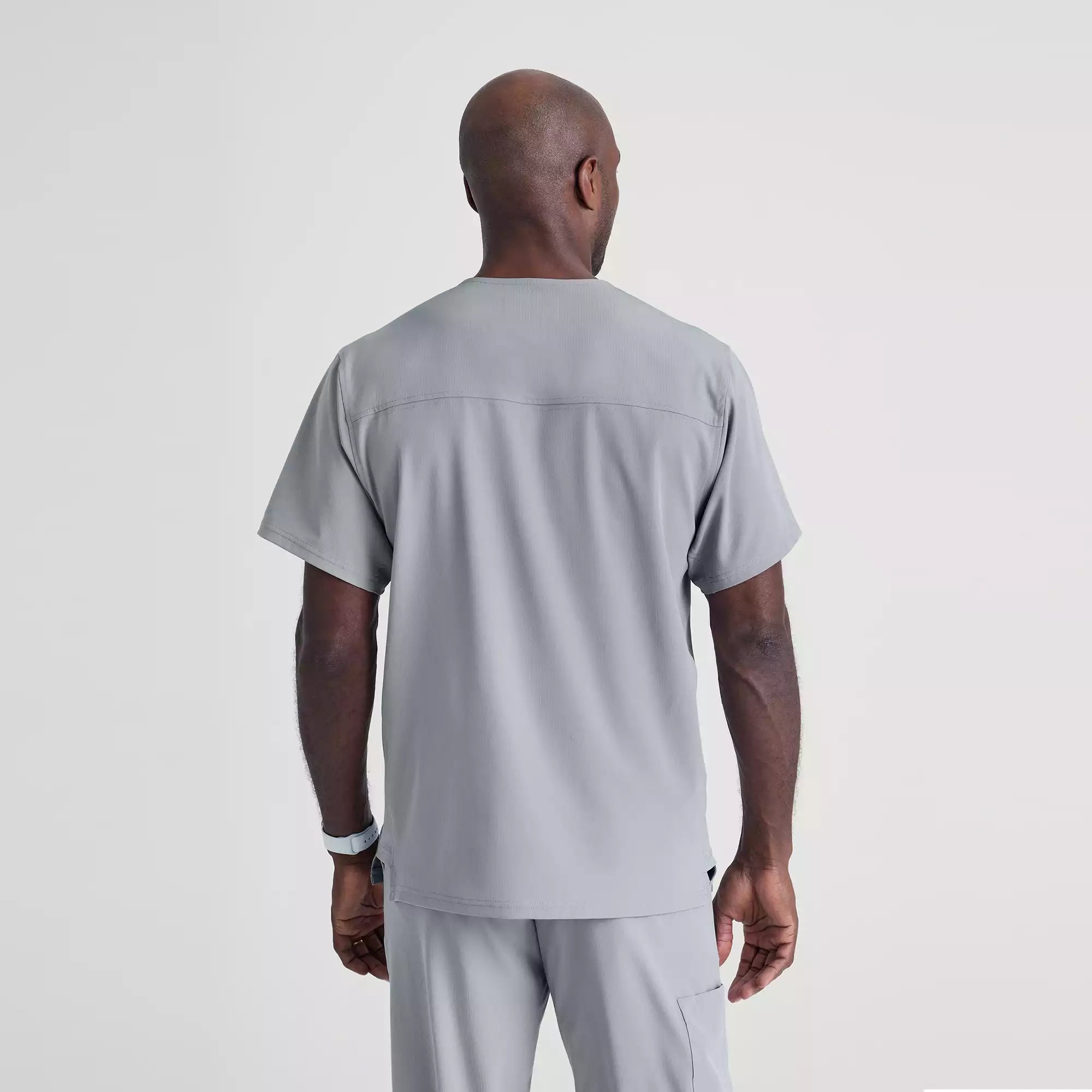 Men's V-Neck Cargo Pocket Scrub Top | SK0112