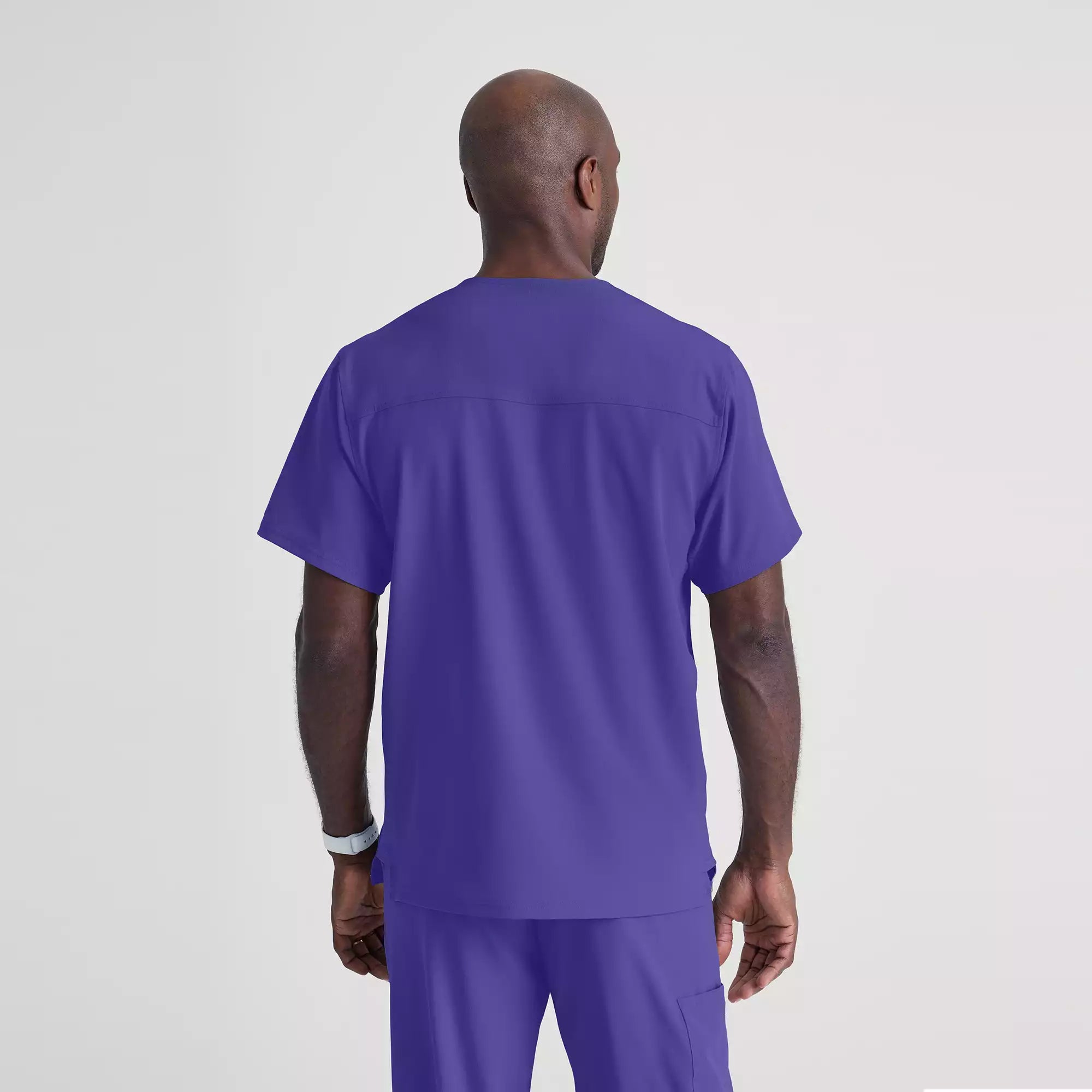 Men's V-Neck Cargo Pocket Scrub Top | SK0112