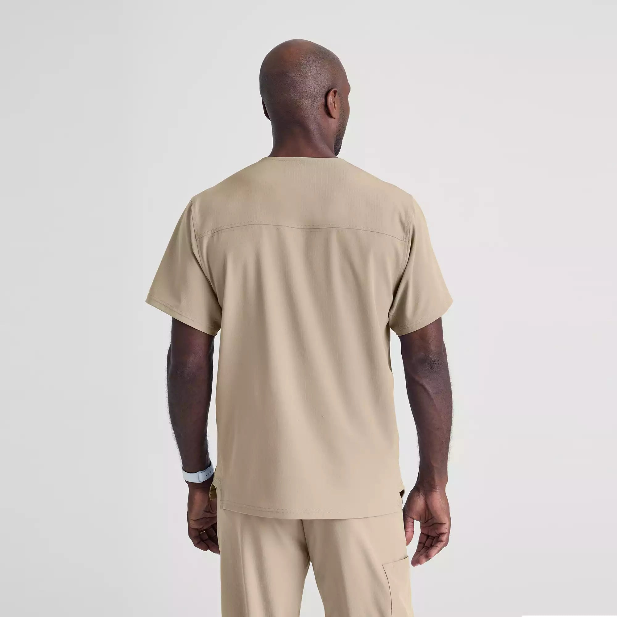Men's V-Neck Cargo Pocket Scrub Top | SK0112