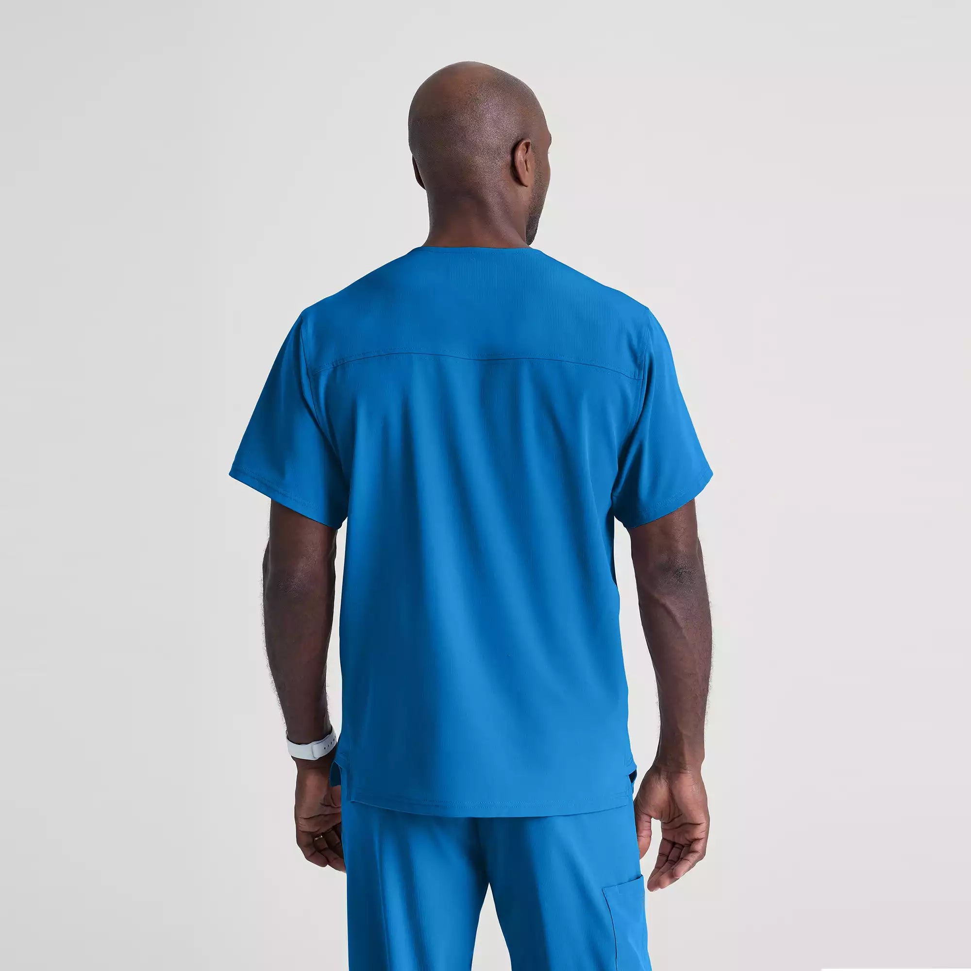 Men's V-Neck Cargo Pocket Scrub Top | SK0112