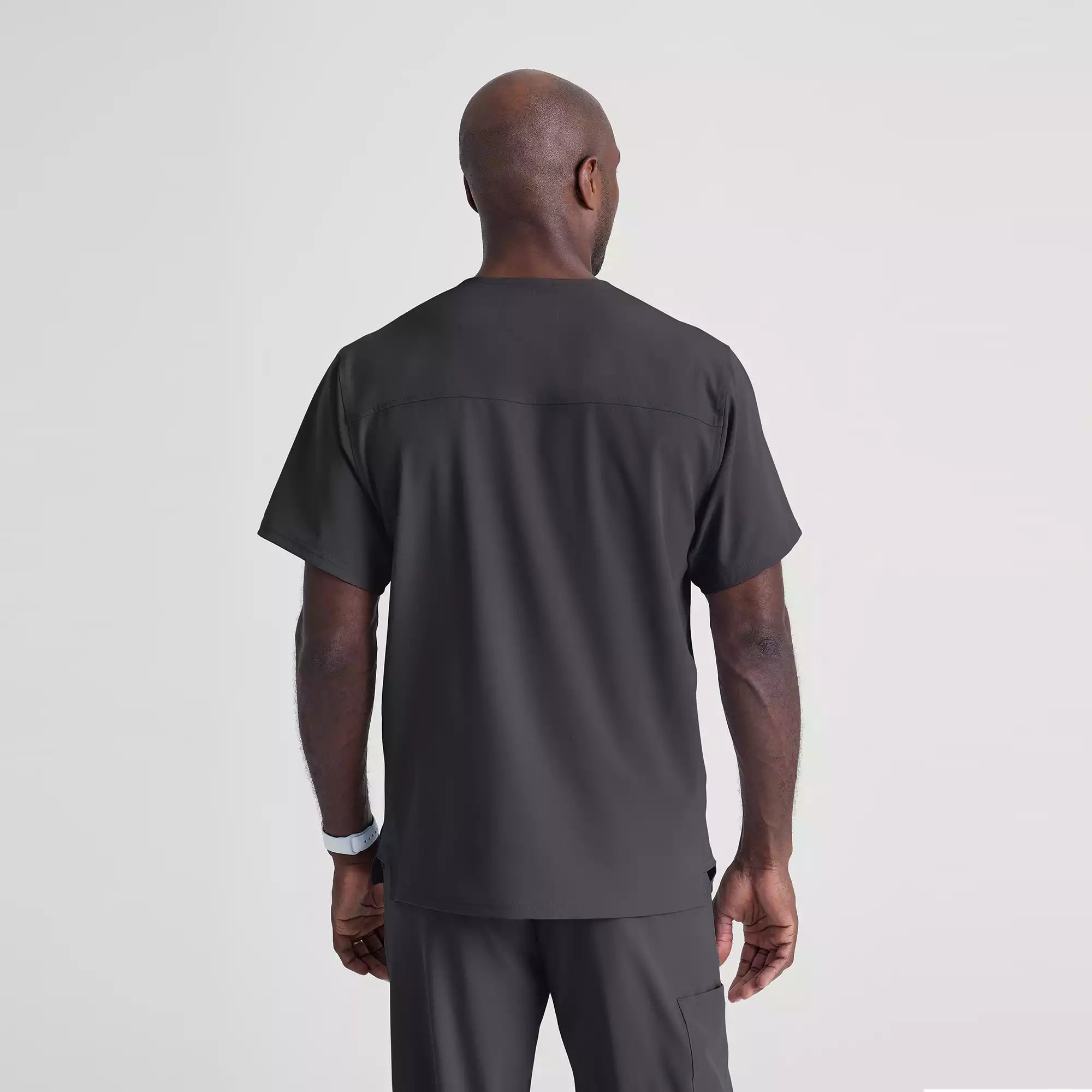 Men's V-Neck Cargo Pocket Scrub Top | SK0112