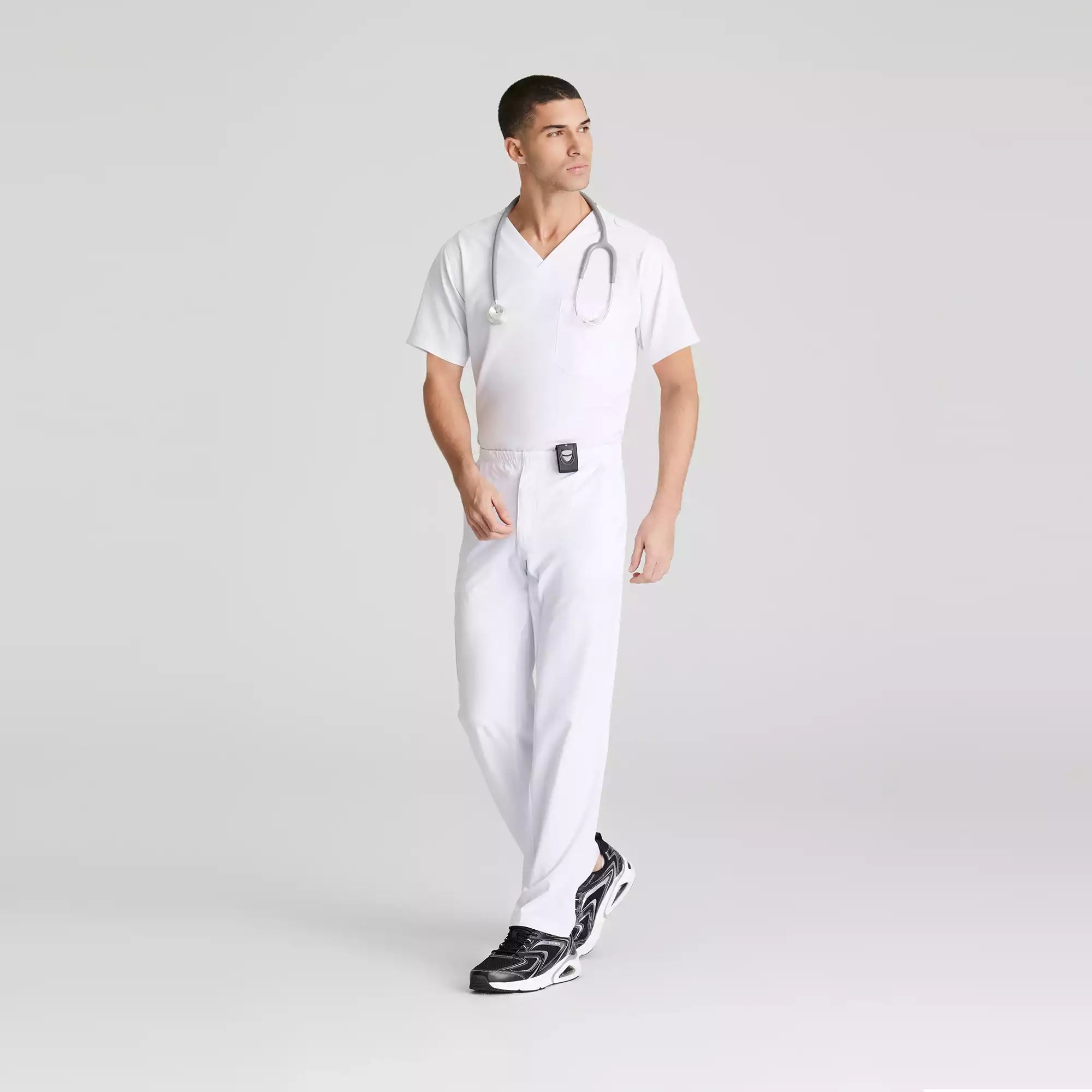 Men's V-Neck Cargo Pocket Scrub Top | SK0112