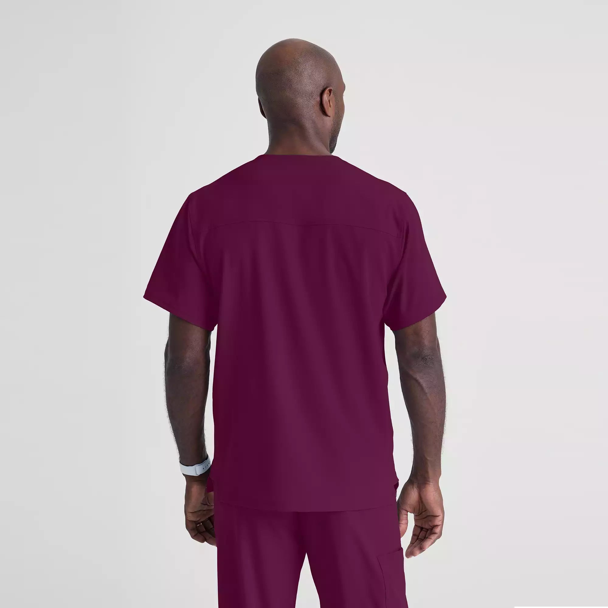 Men's V-Neck Cargo Pocket Scrub Top | SK0112