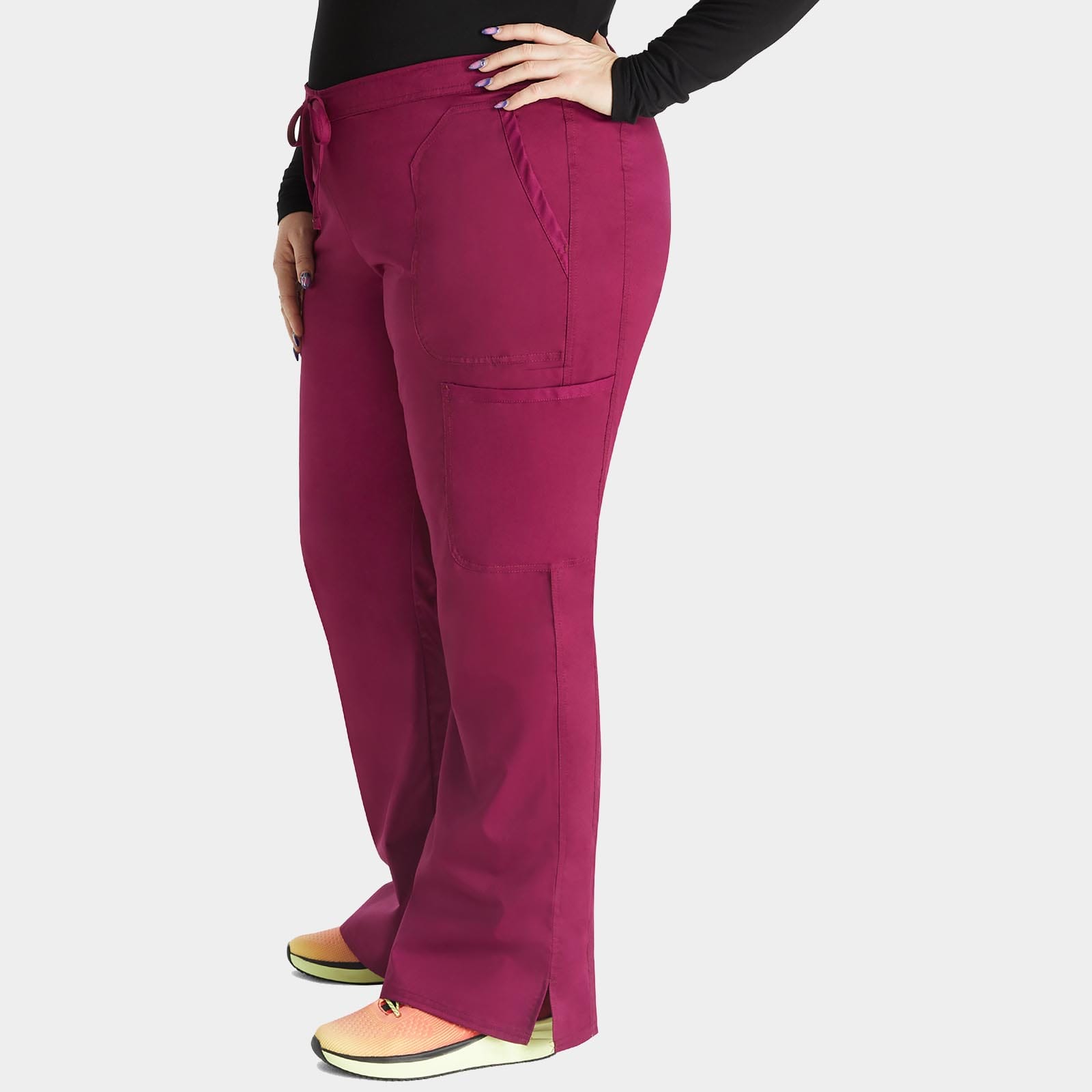 Mid Rise Moderate Flare Drawstring Pant Regular Length |  WW120