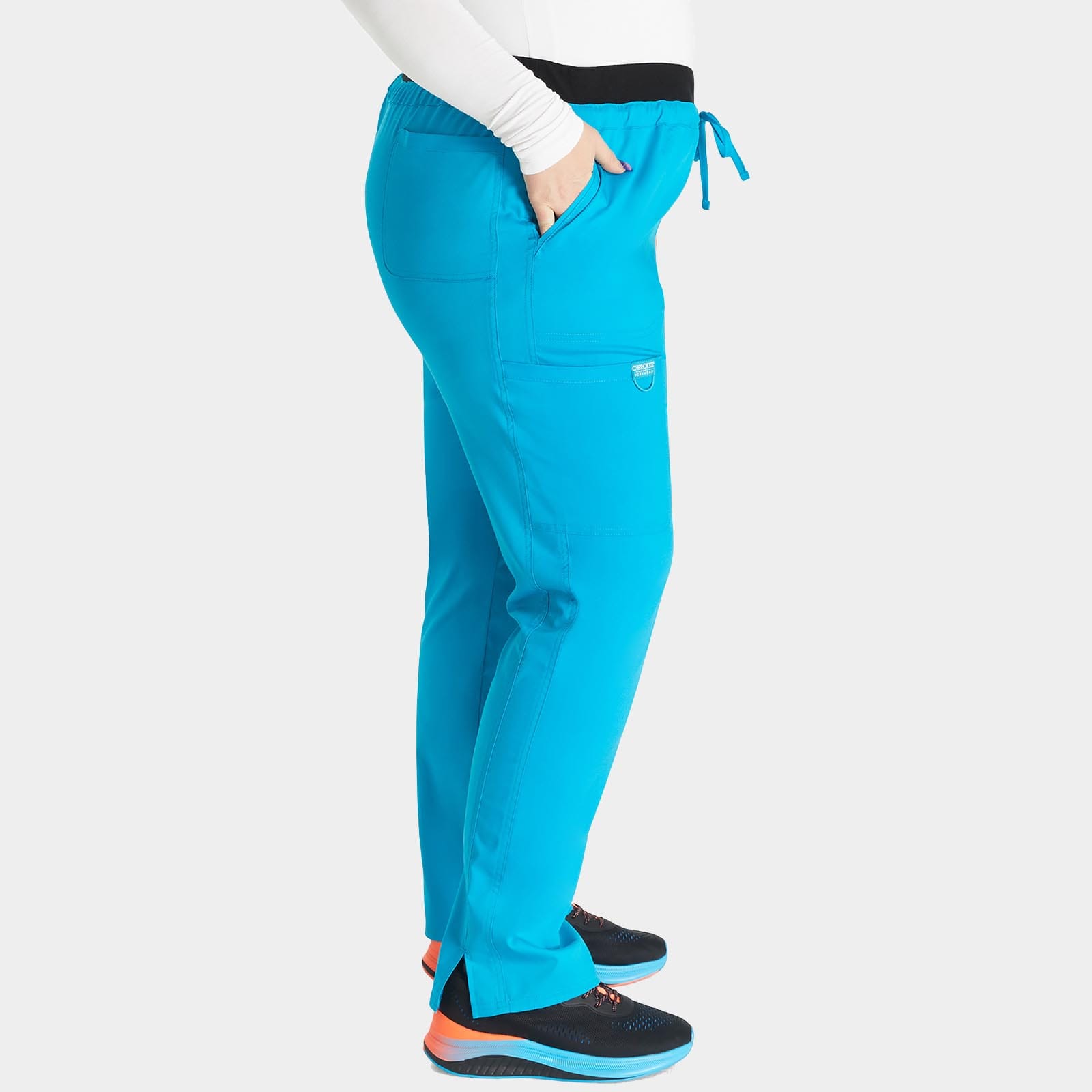 Mid Rise Tapered Leg Drawstring Pant Petite Length | WW105P