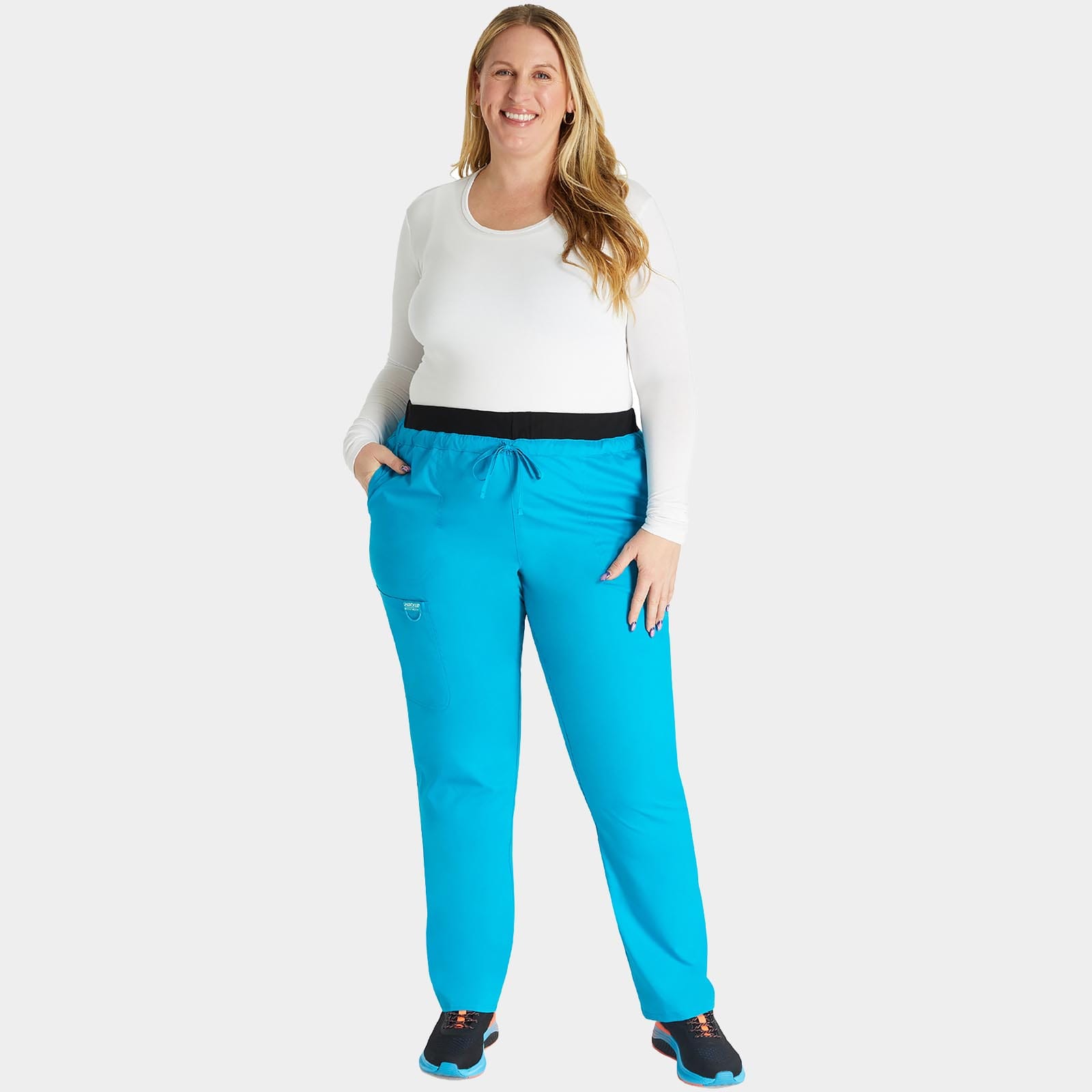 Mid Rise Tapered Leg Drawstring Pant Regular Length | WW105