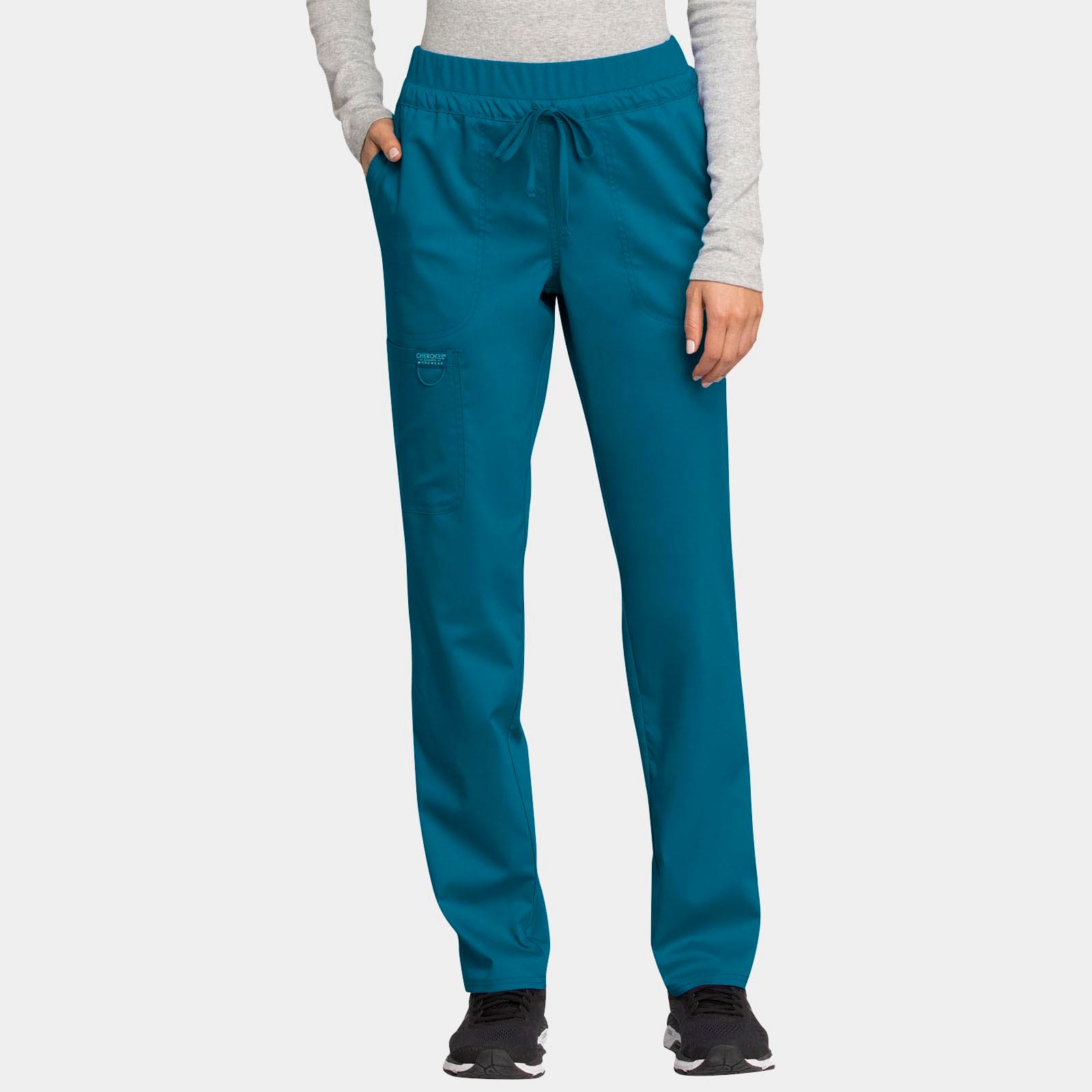 Mid Rise Tapered Leg Drawstring Pant Petite Length | WW105P