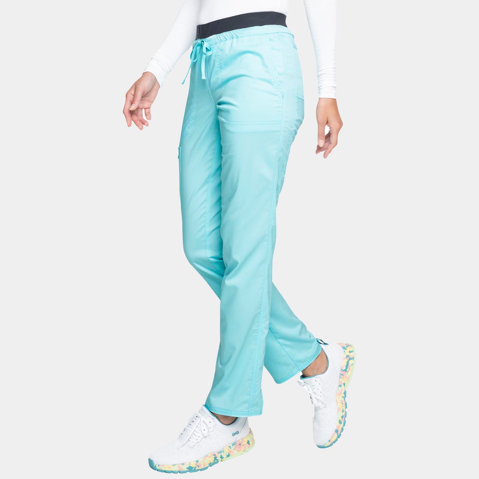 Mid Rise Tapered Leg Drawstring Pant Petite Length | WW105P