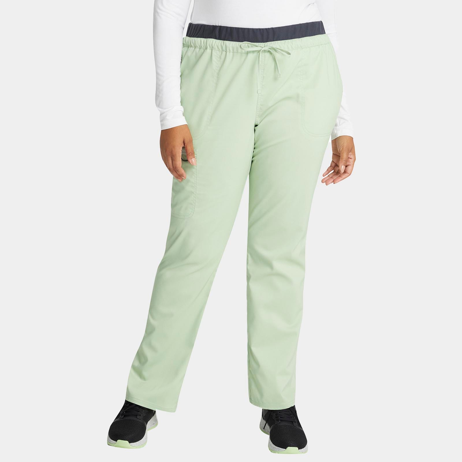 Mid Rise Tapered Leg Drawstring Pant Petite Length | WW105P