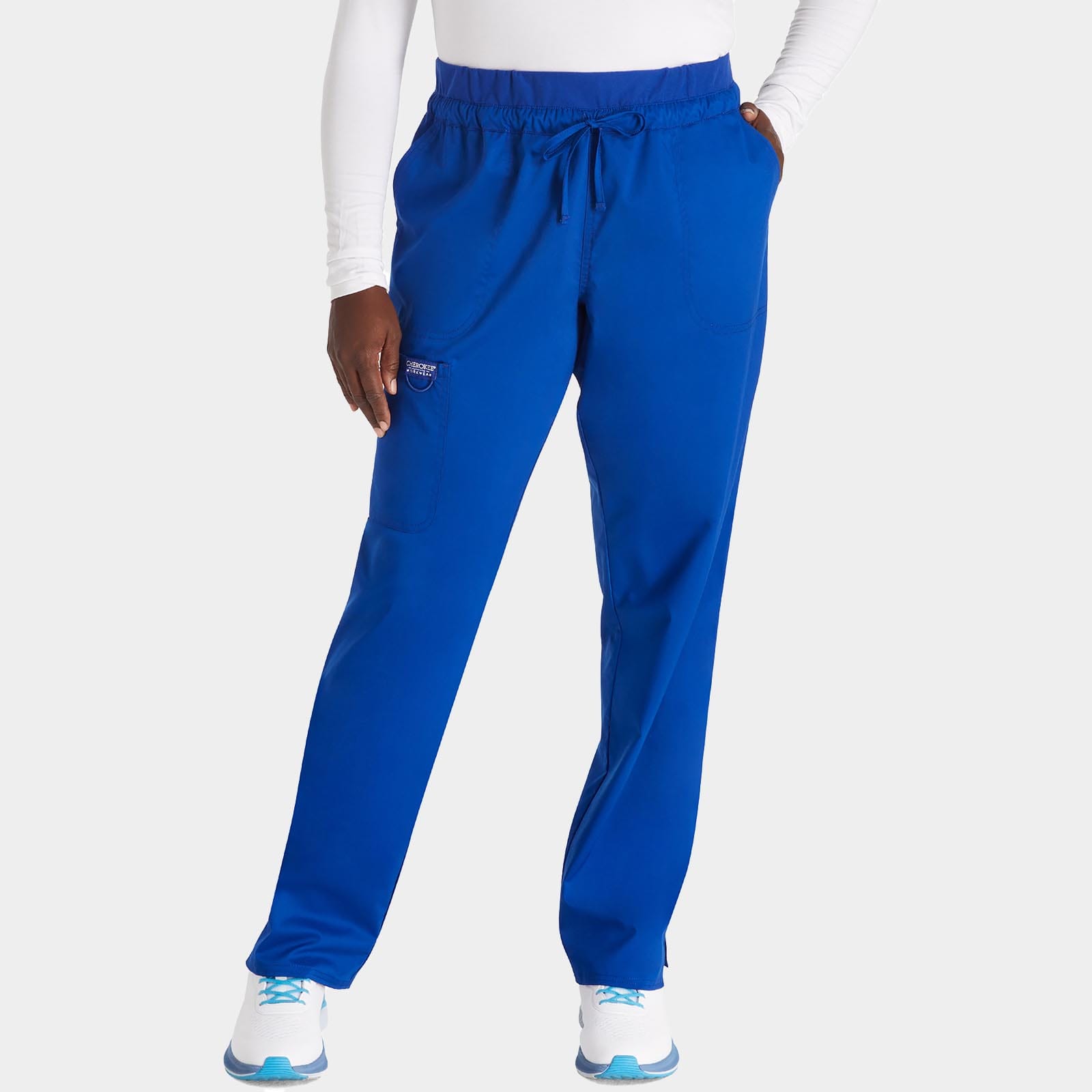 Mid Rise Tapered Leg Drawstring Pant Petite Length | WW105P