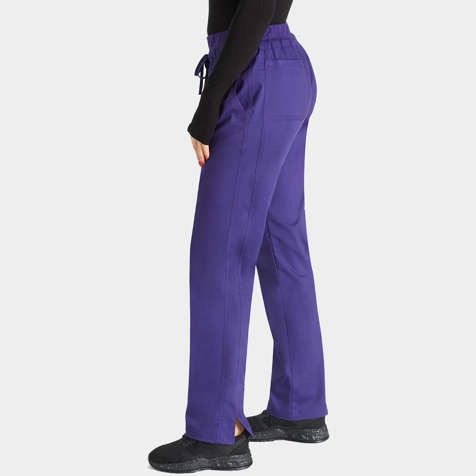 Mid Rise Tapered Leg Drawstring Pant Petite Length | WW105P