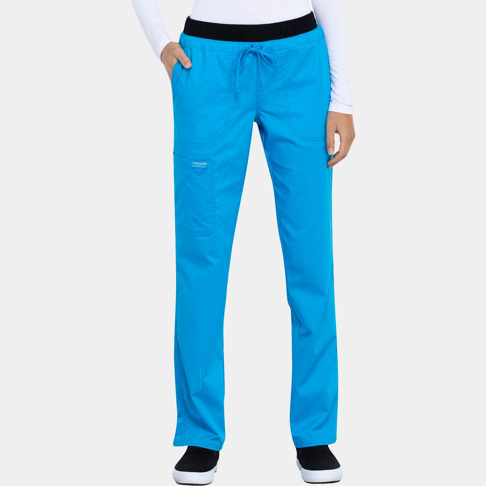 Mid Rise Tapered Leg Drawstring Pant Regular Length | WW105