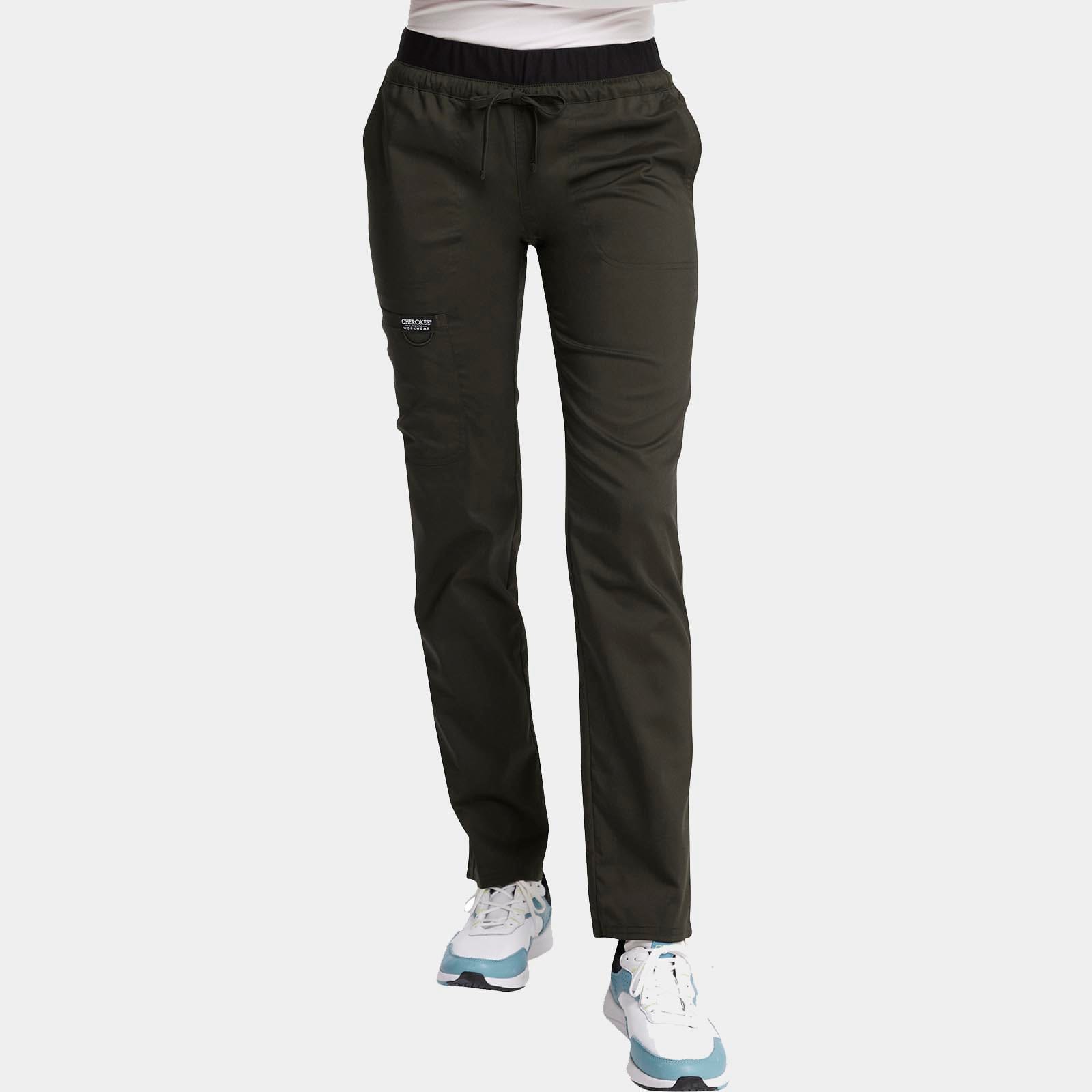 Mid Rise Tapered Leg Drawstring Pant Petite Length | WW105P