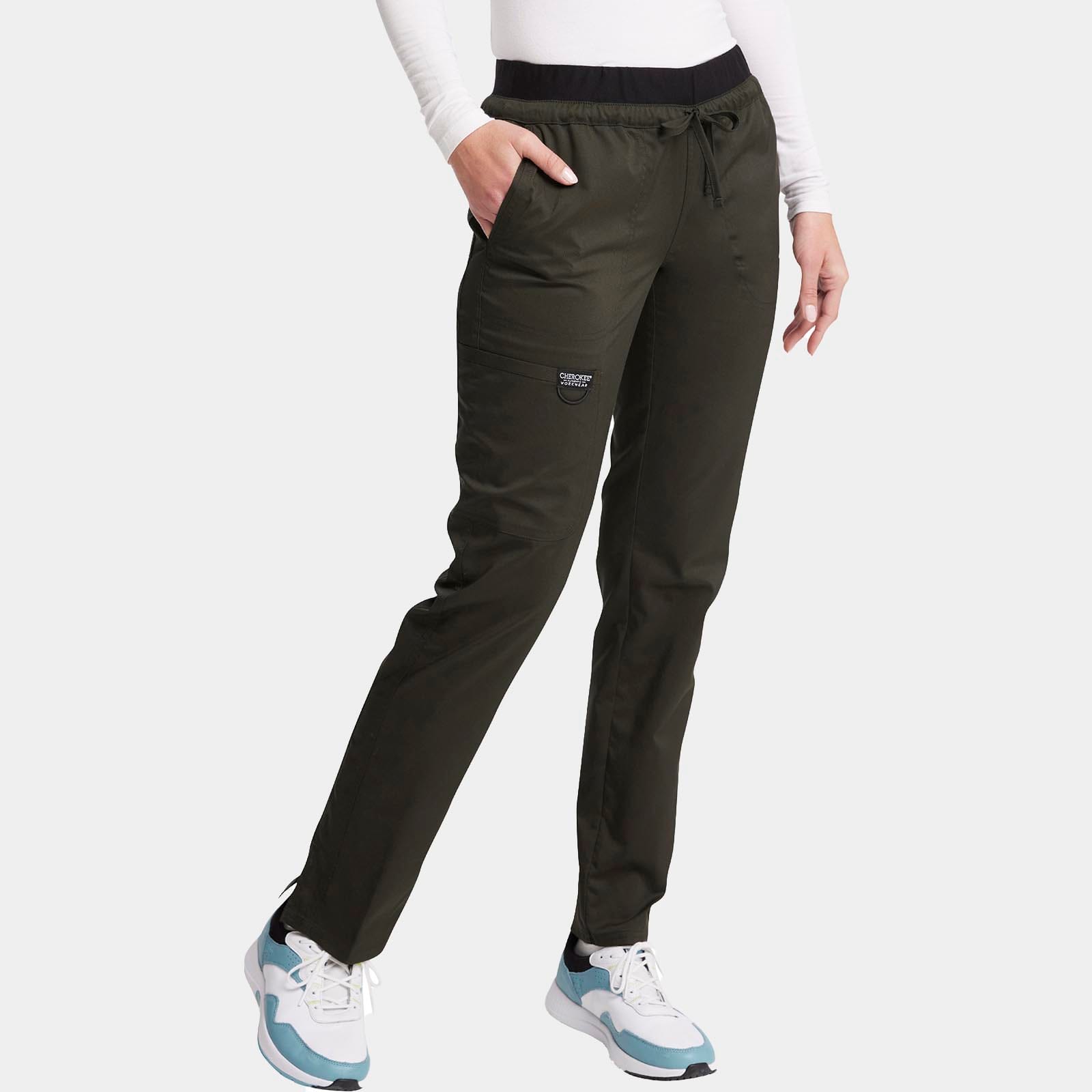 Mid Rise Tapered Leg Drawstring Pant Petite Length | WW105P