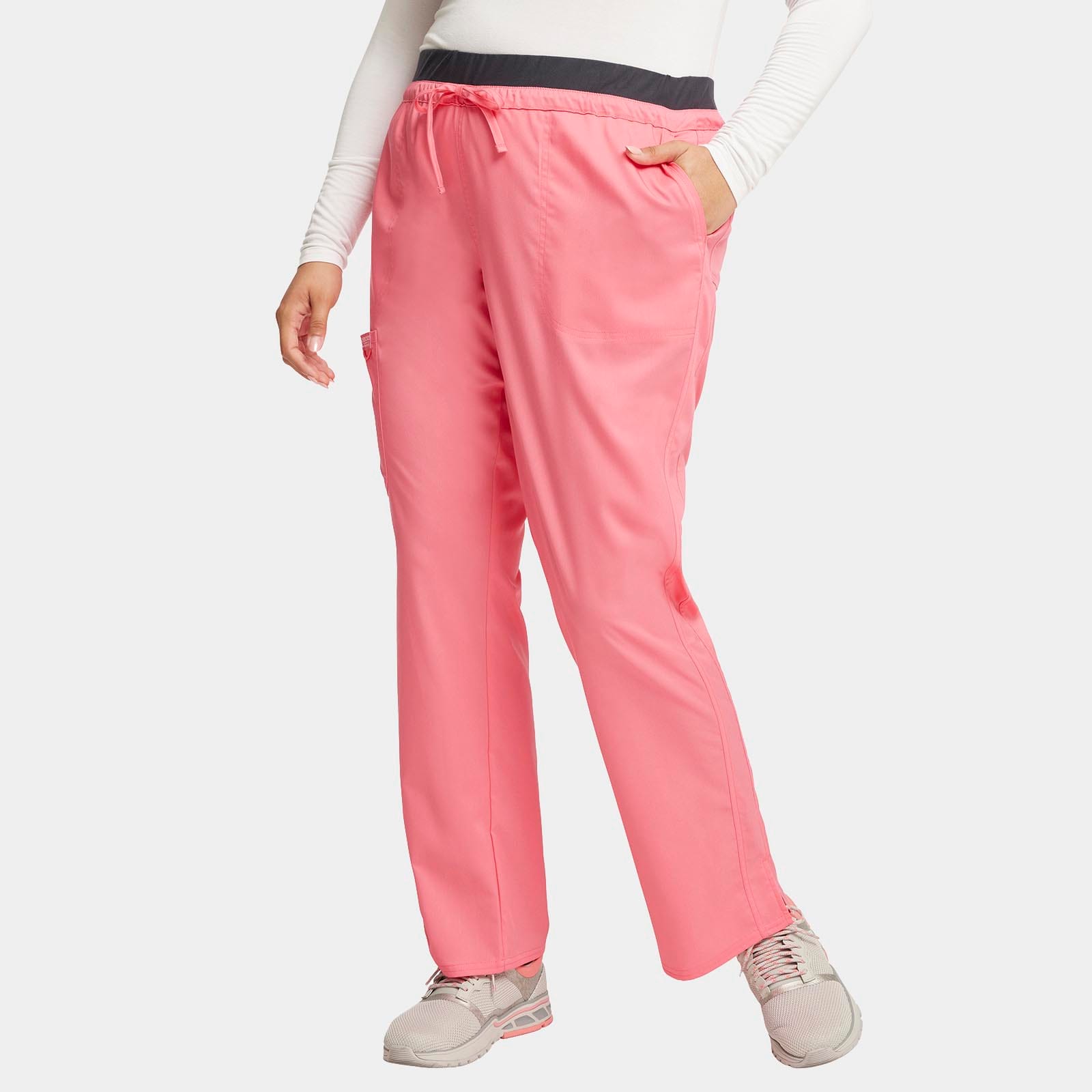 Mid Rise Tapered Leg Drawstring Pant Regular Length | WW105