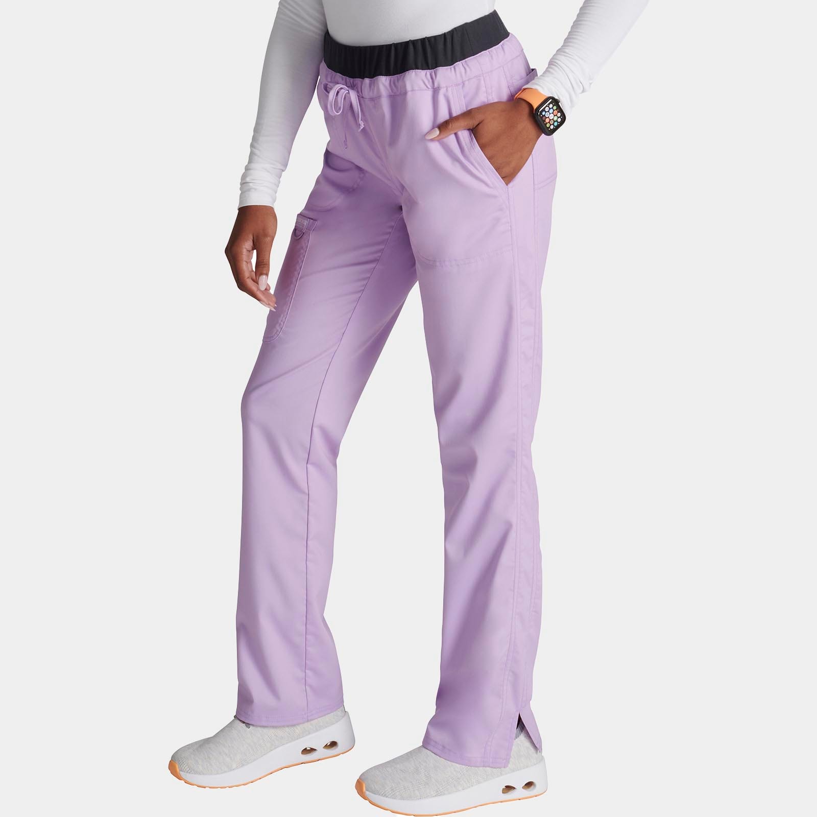 Mid Rise Tapered Leg Drawstring Pant Petite Length | WW105P