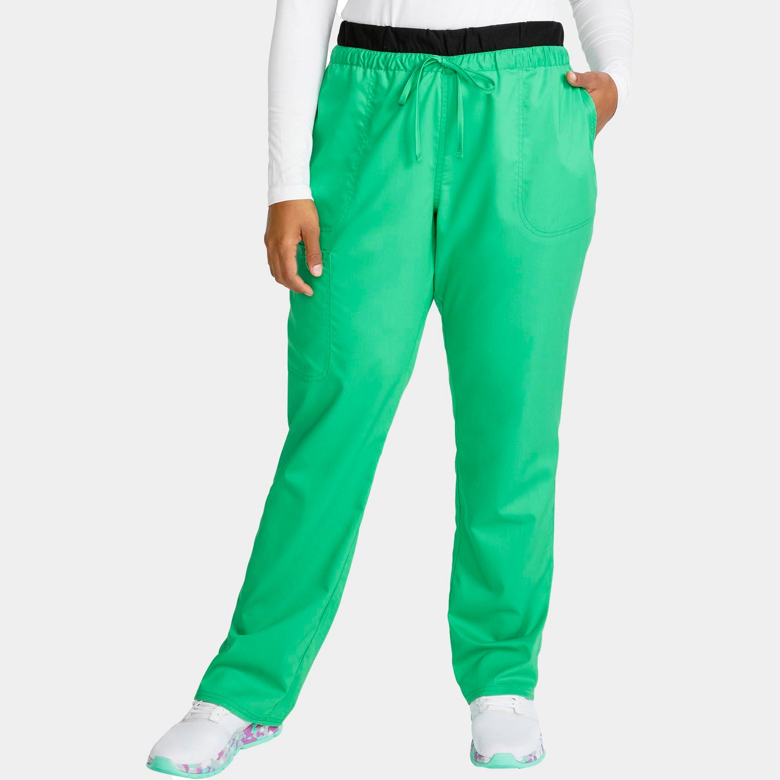 Mid Rise Tapered Leg Drawstring Pant Petite Length | WW105P