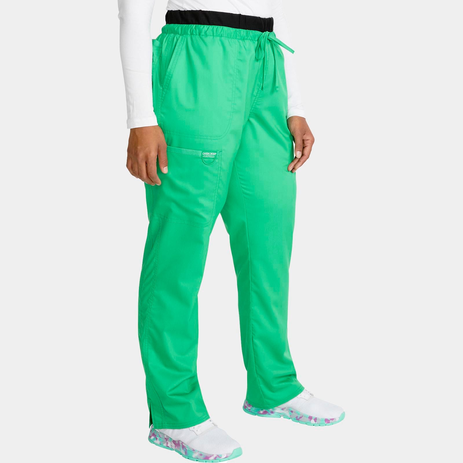 Mid Rise Tapered Leg Drawstring Pant Petite Length | WW105P