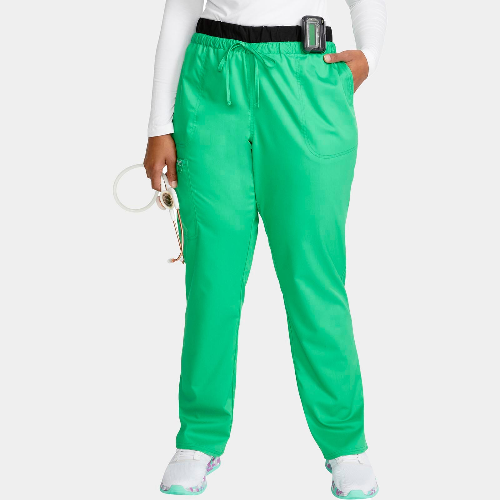 Mid Rise Tapered Leg Drawstring Pant Regular Length | WW105