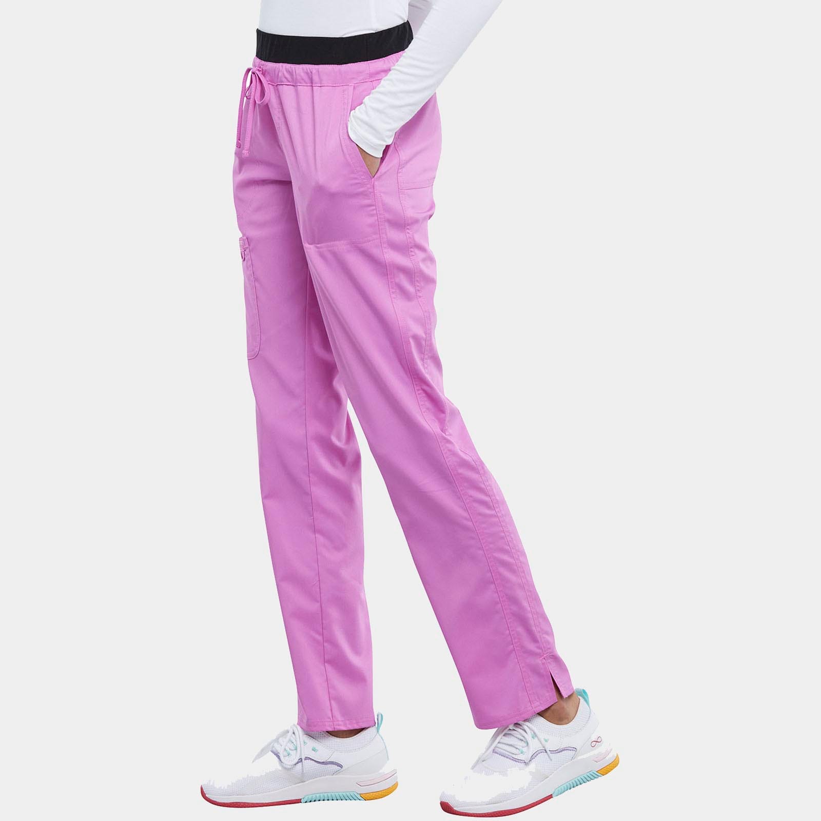 Mid Rise Tapered Leg Drawstring Pant Petite Length | WW105P
