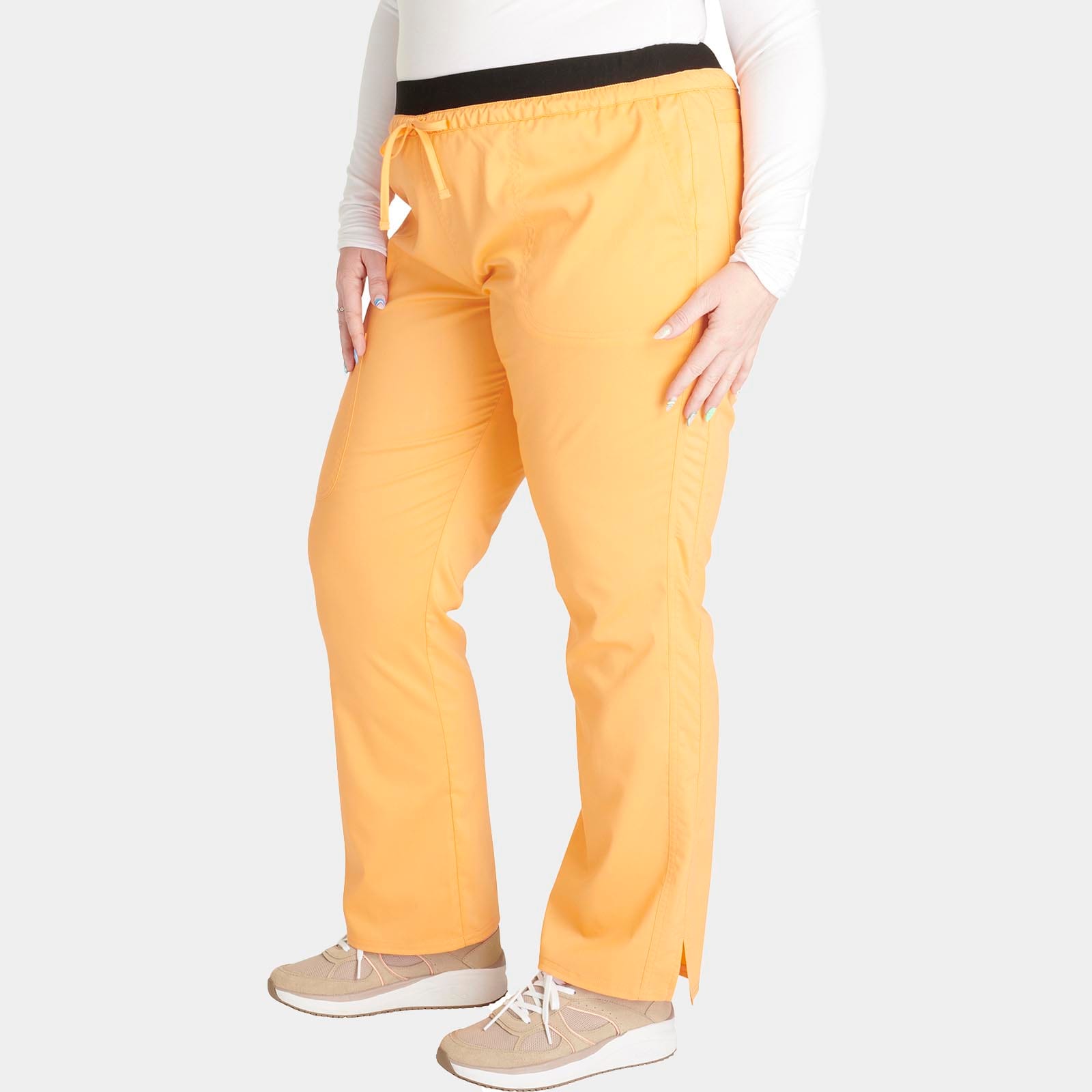 Mid Rise Tapered Leg Drawstring Pant Petite Length | WW105P